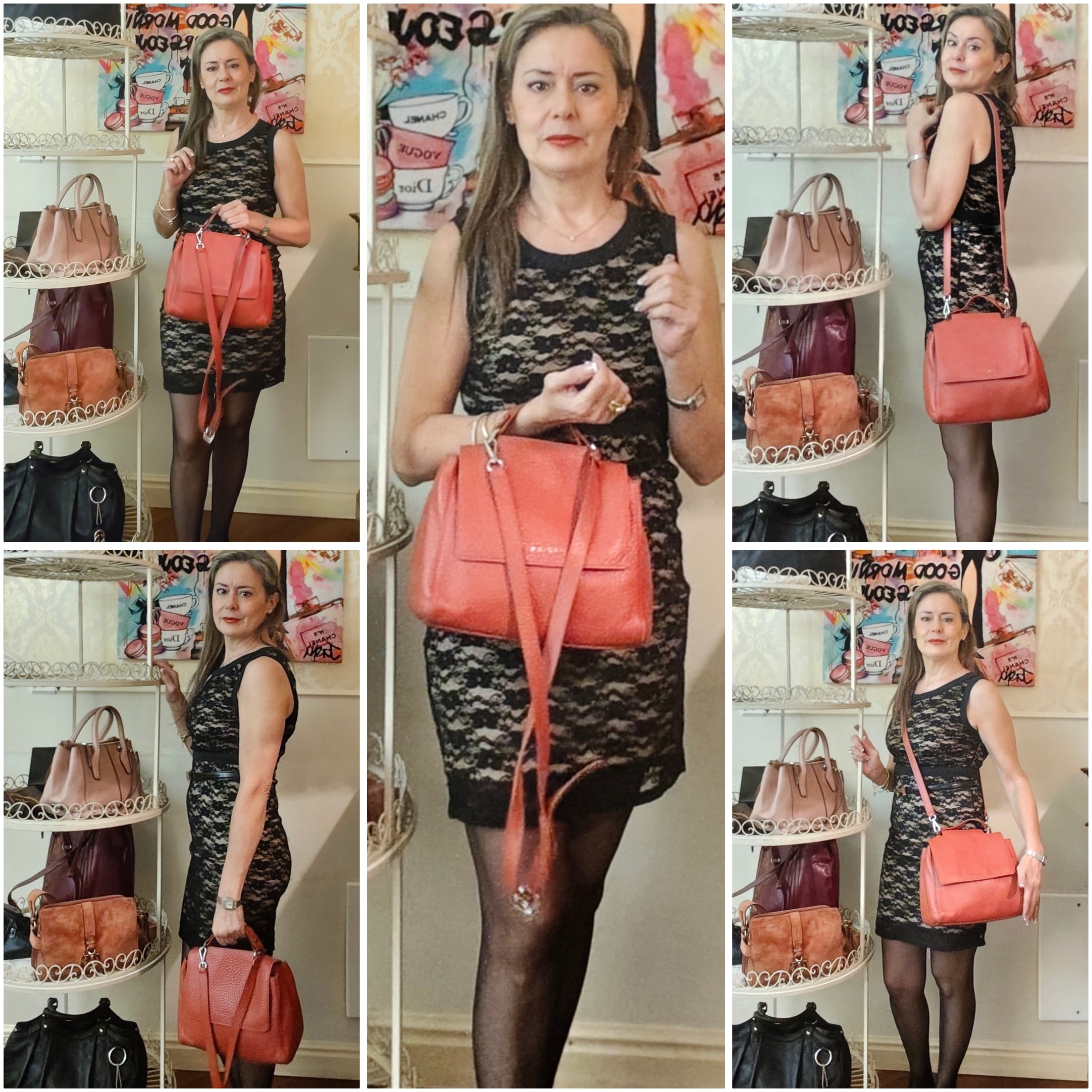 Orciani - Borsa Sveva Media in Pelle Terracotta