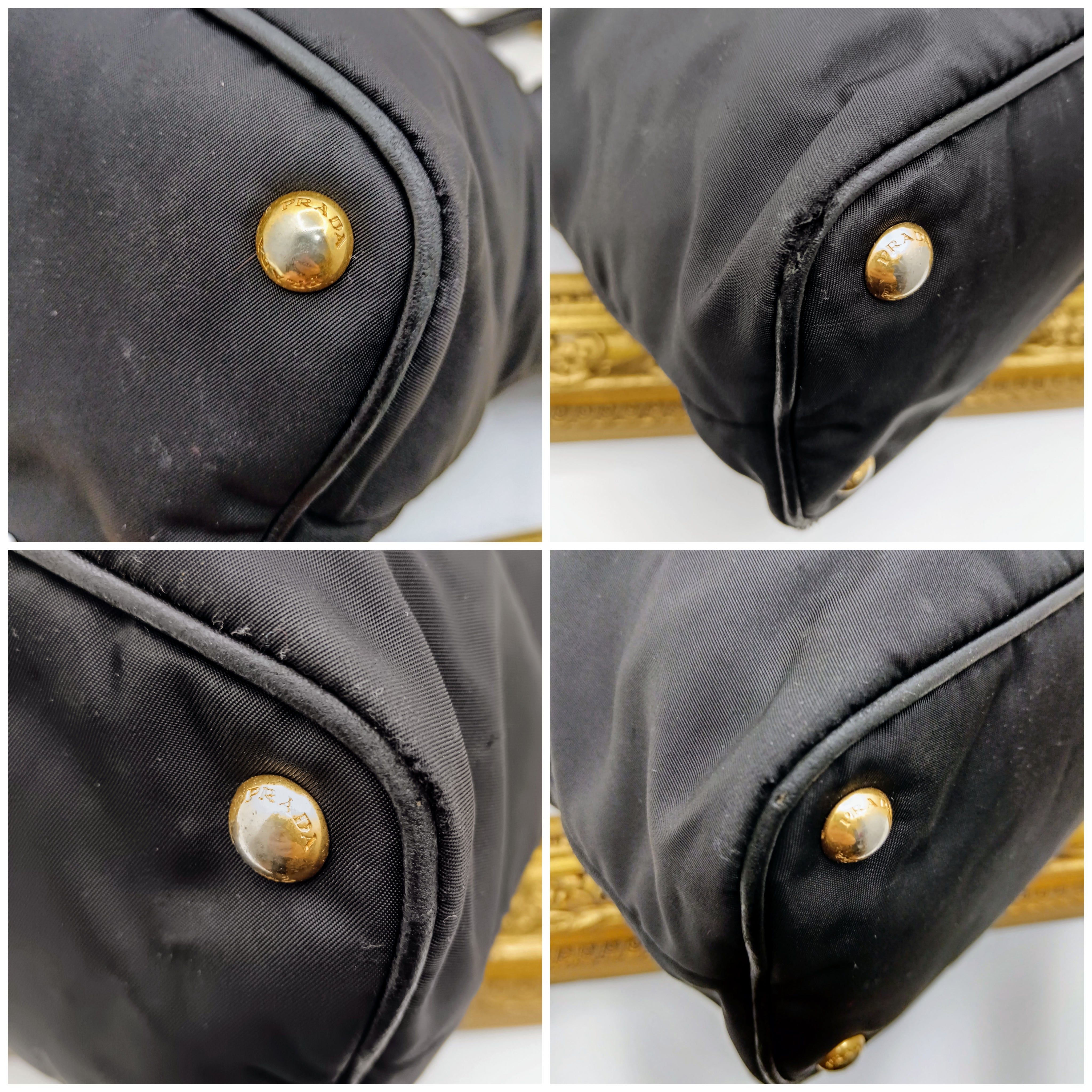 Prada – Shopper Tote Bag in Nylon e Pelle Nera