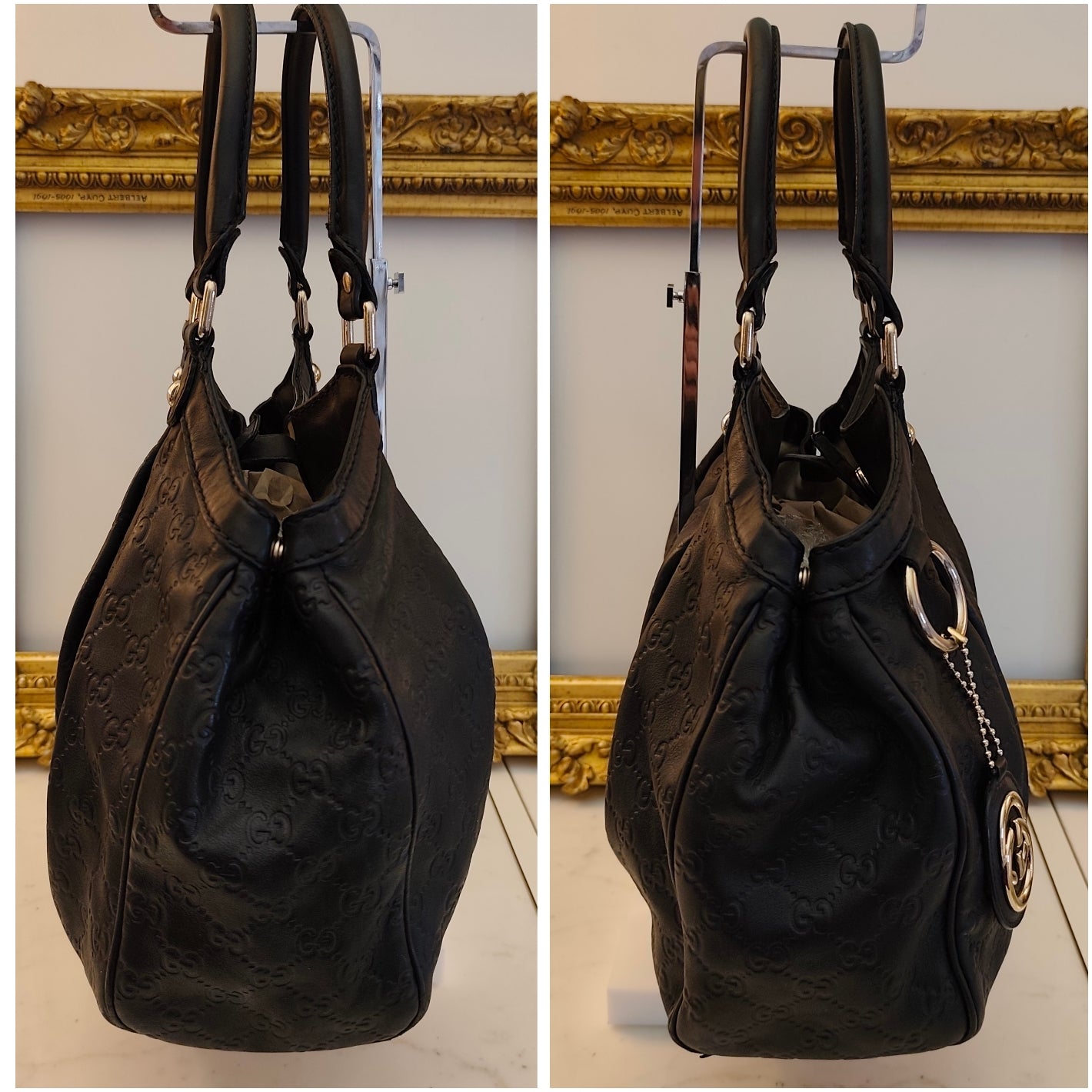 Gucci - Sukey Borsa a Spalla in Pelle "Guccissima" Nera