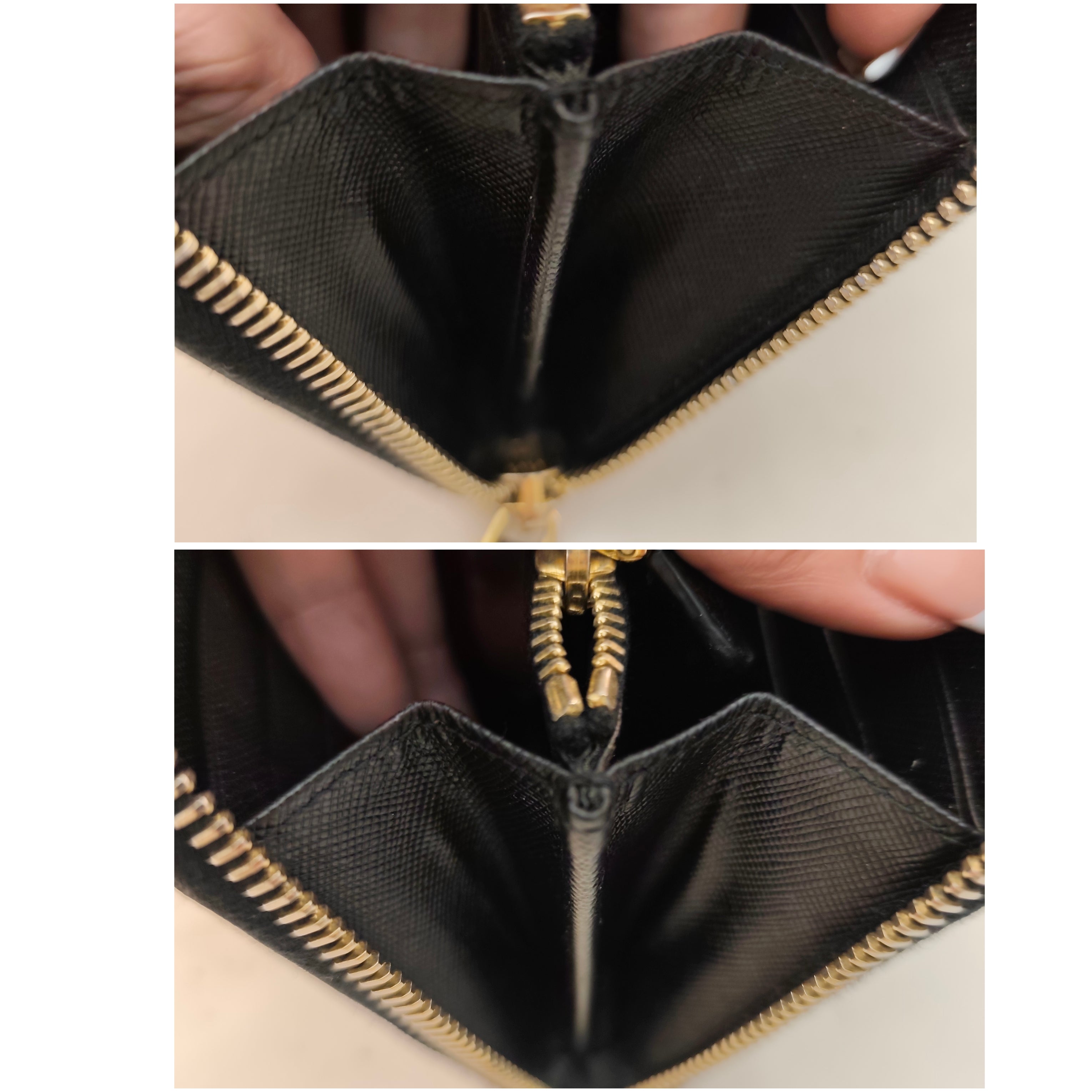 Prada - Portafoglio Continental Zip All-round in Pelle Saffiano Nero