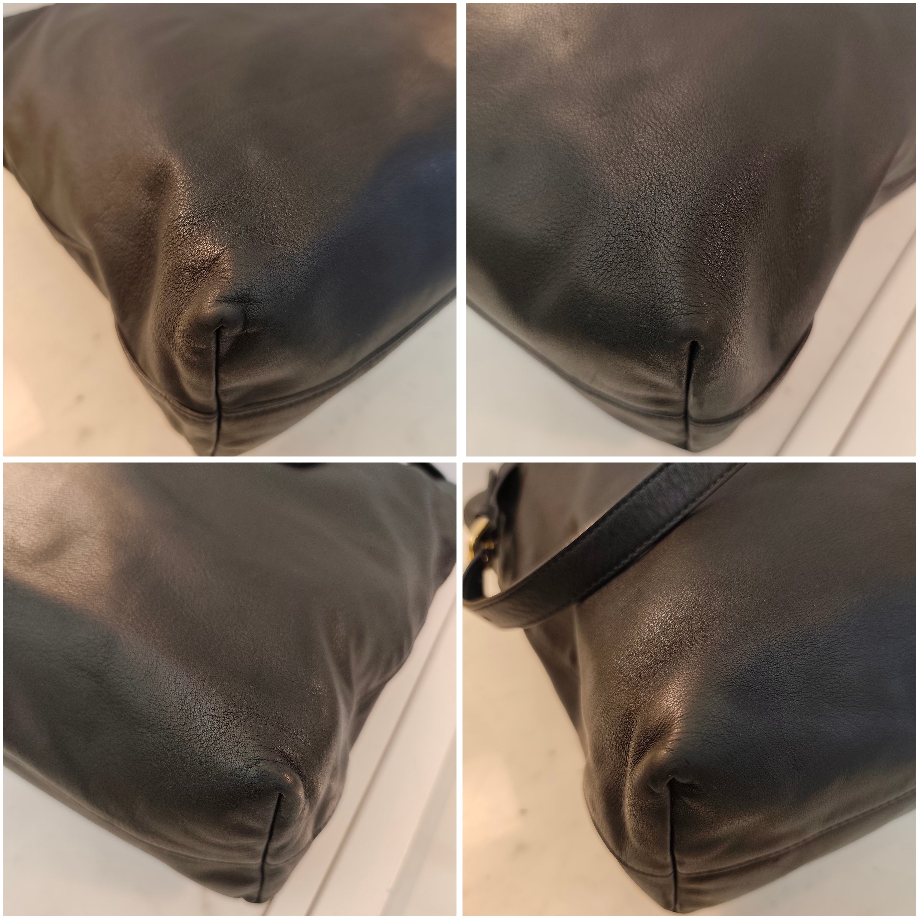 Prada - Shopper Tote Bag in Pelle Spazzolata Nera