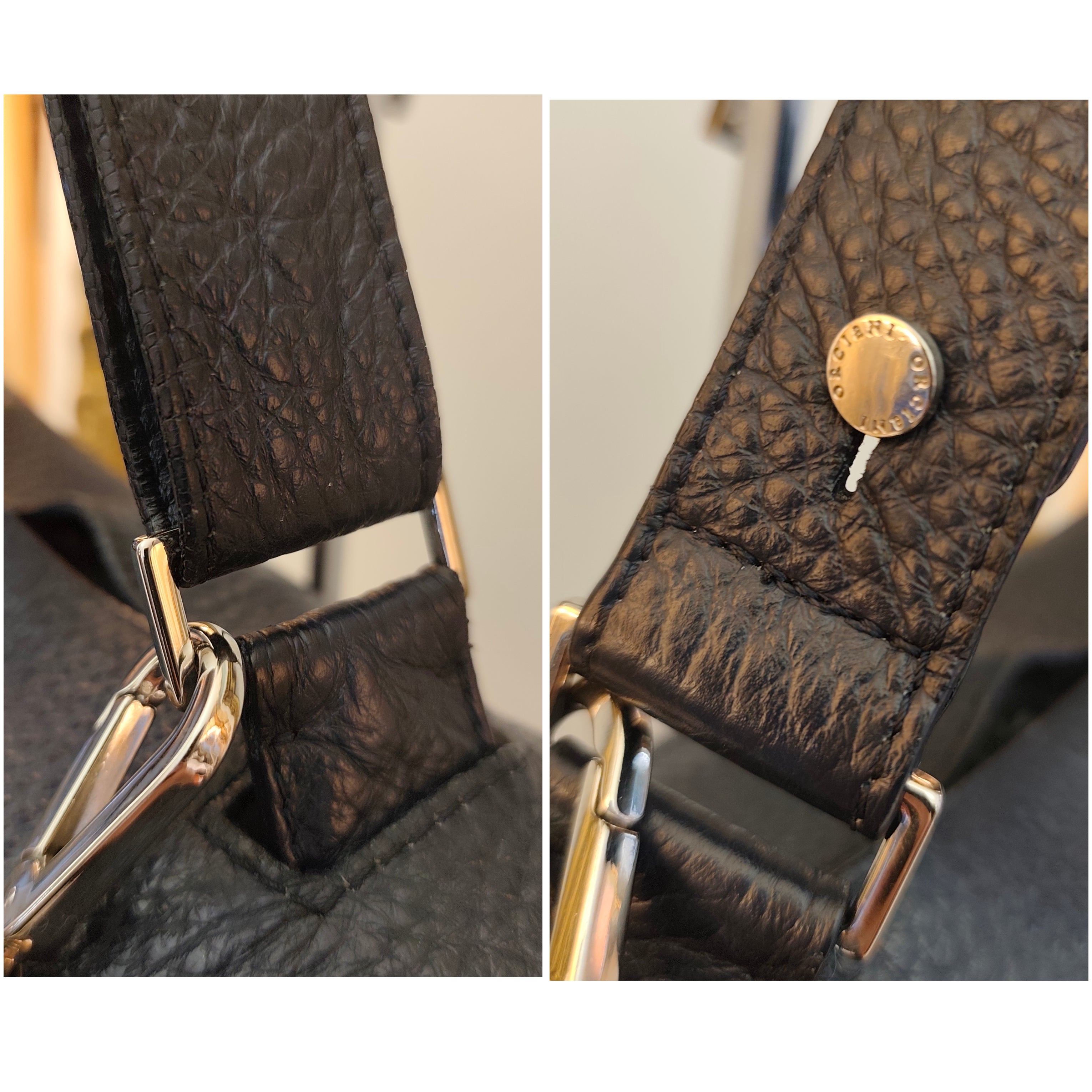 Orciani - Sveva Soft Media in Pelle Blu Navy con Tracolla