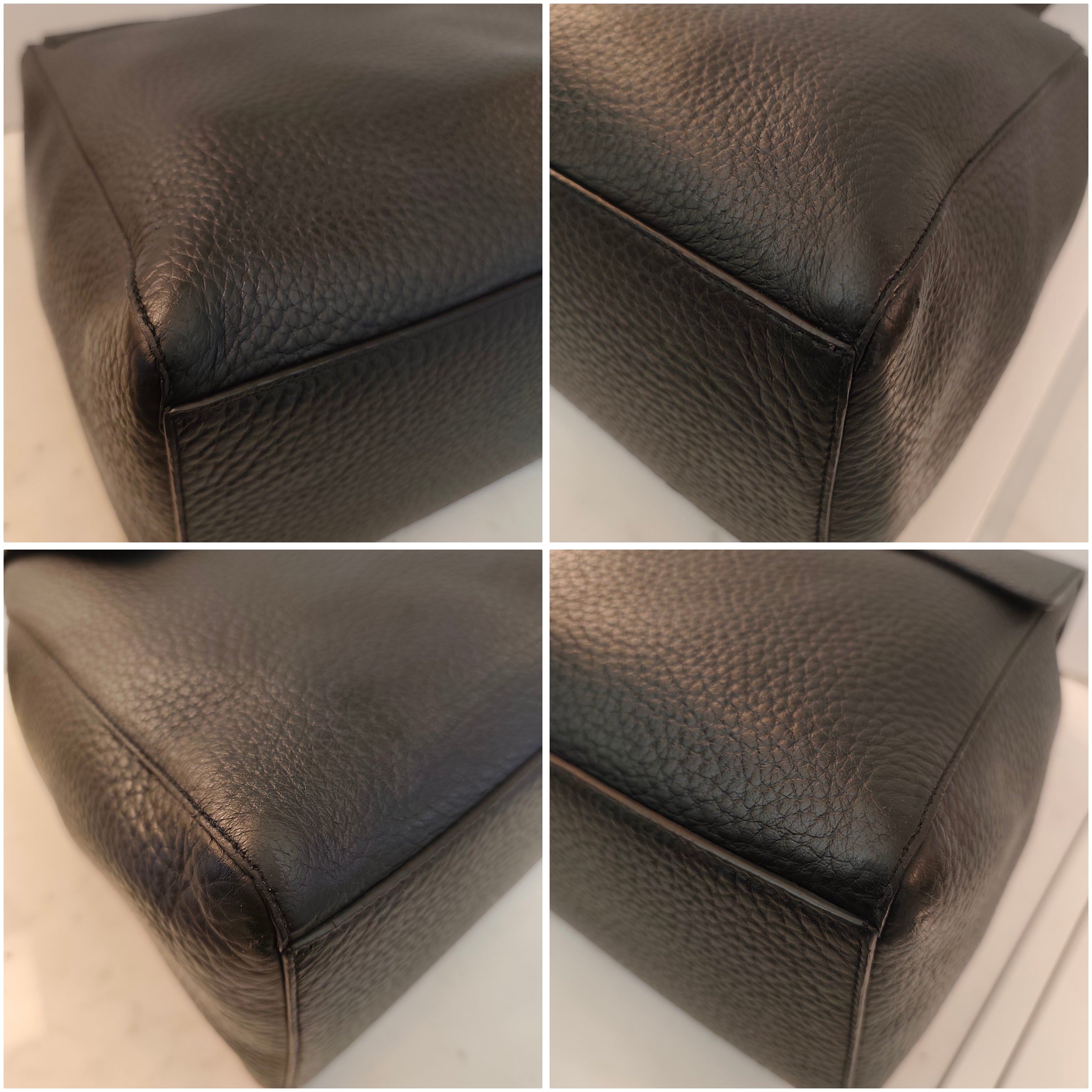 ORCIANI - BORSA SVEVA SOFT GRANDE IN PELLE MARTELLATA NERA