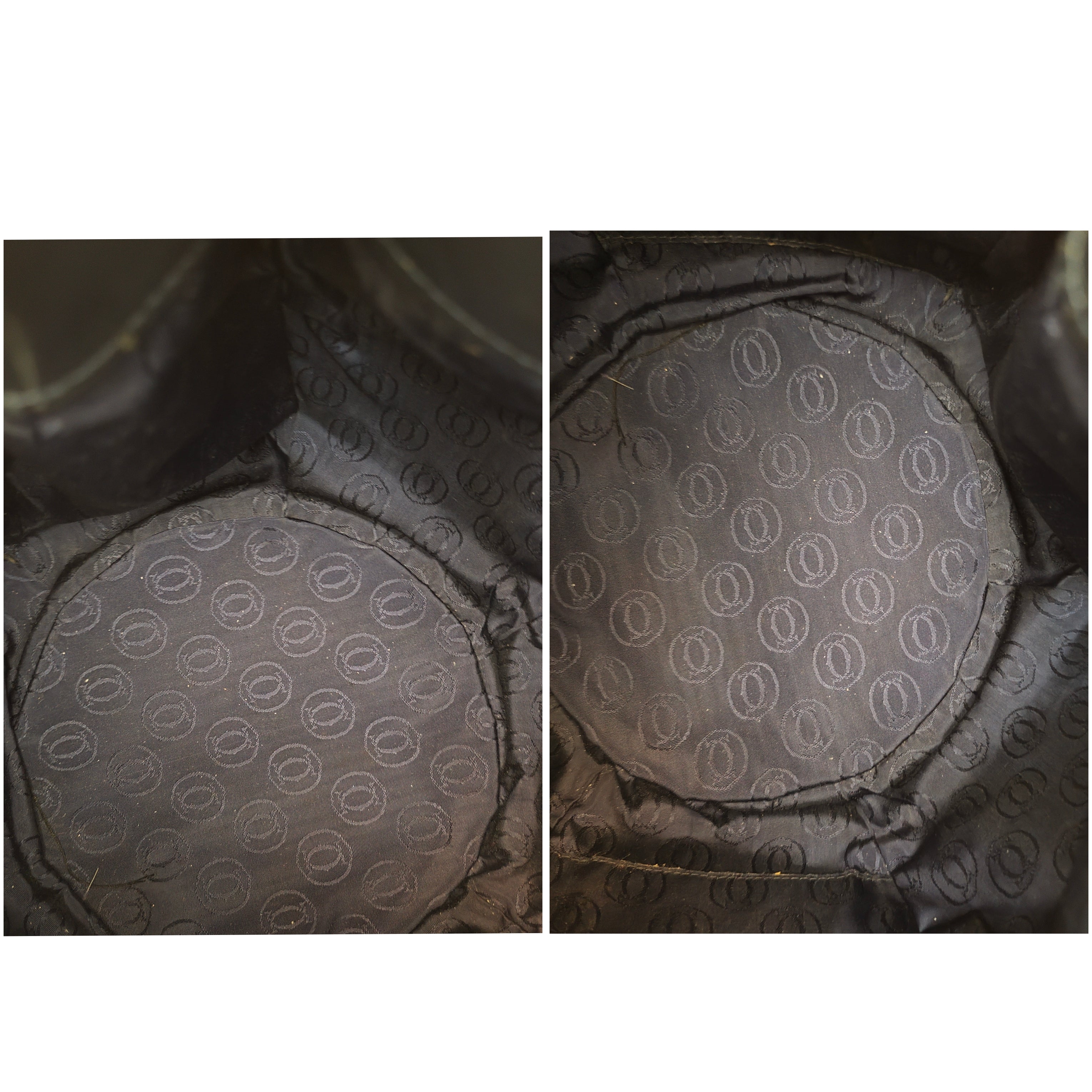 CARTIER - Secchiello Bombato Double-face Pelle Blu Vintage