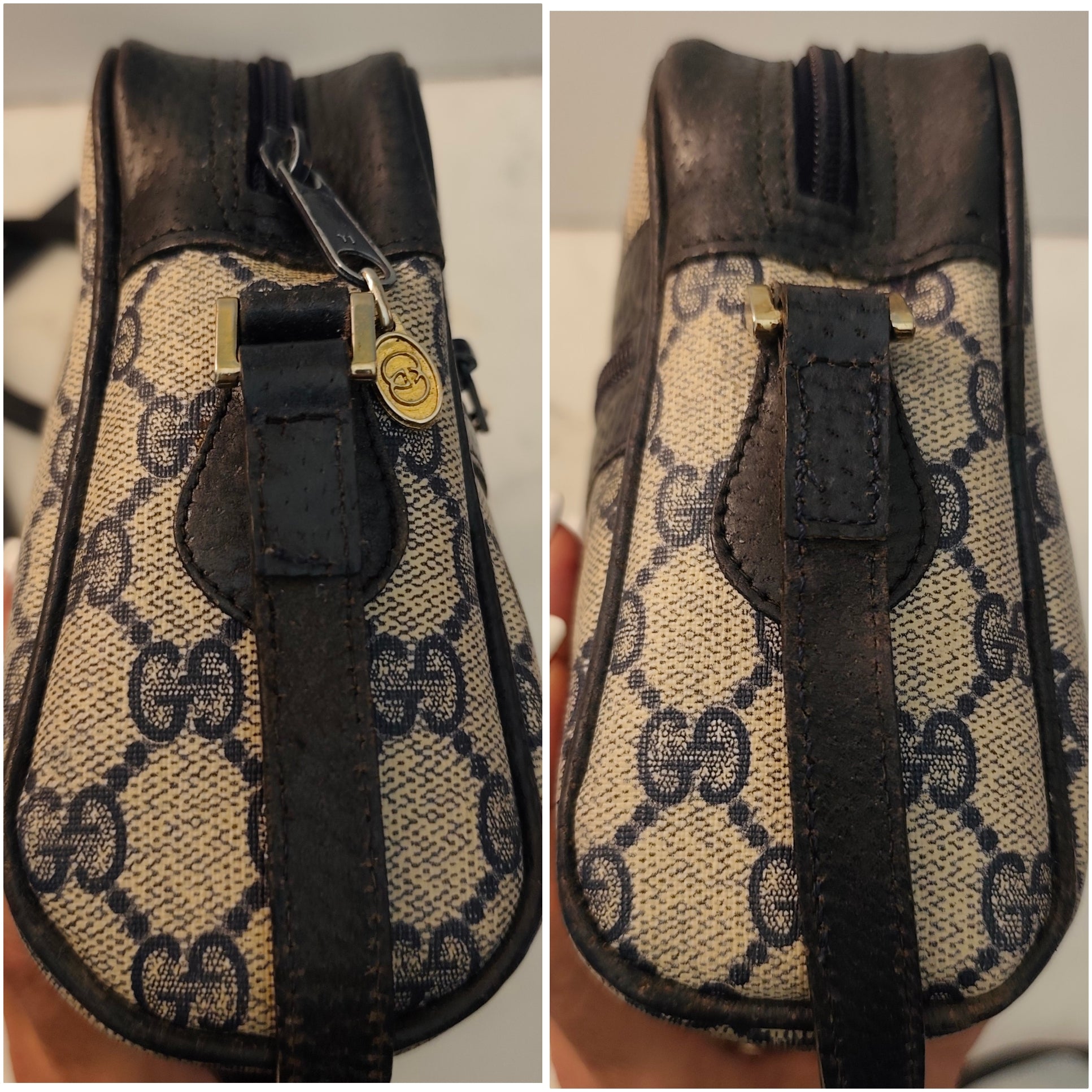 Gucci - Ophidia Camera Bag Postina a Tracolla “GG” Supreme Blu Vintage