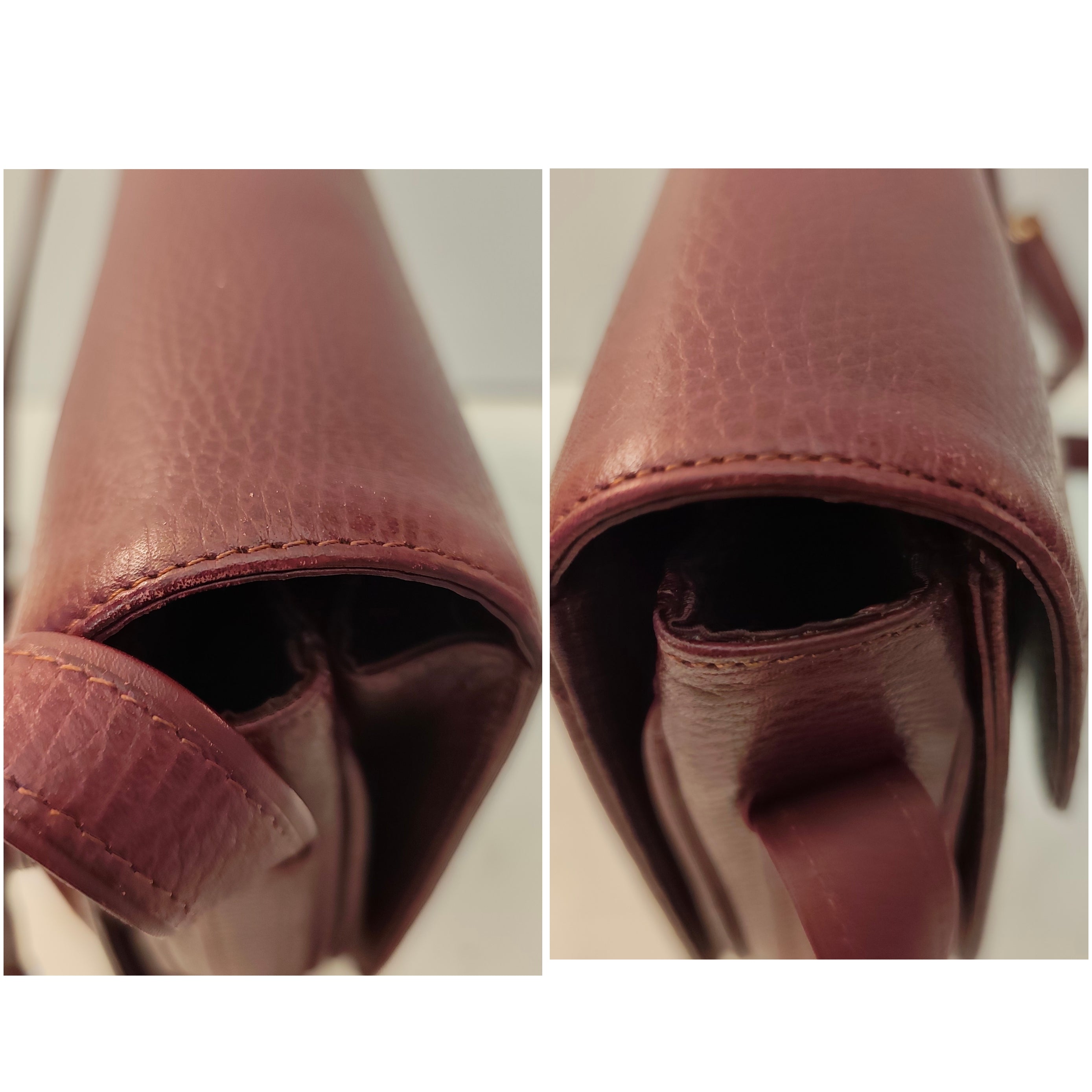 Cartier - Camera Bag Borsa Postina Tracolla 3 Soffietti Pelle Vintage