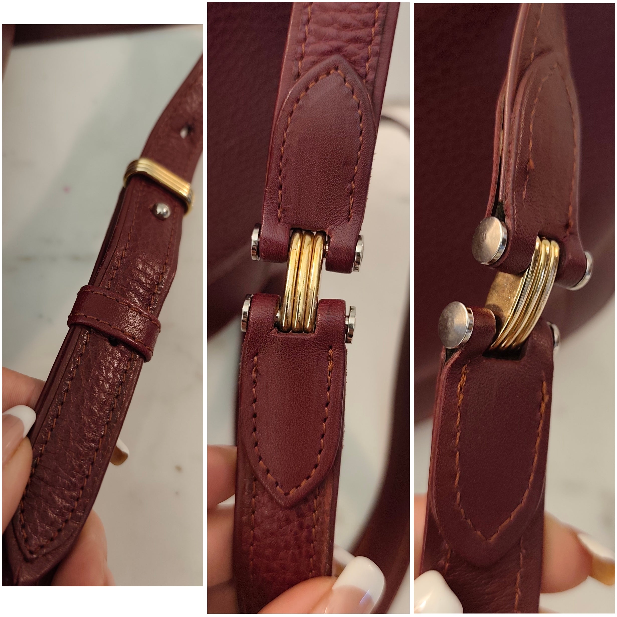 Cartier - Camera Bag Borsa Postina Tracolla 3 Soffietti Pelle Vintage