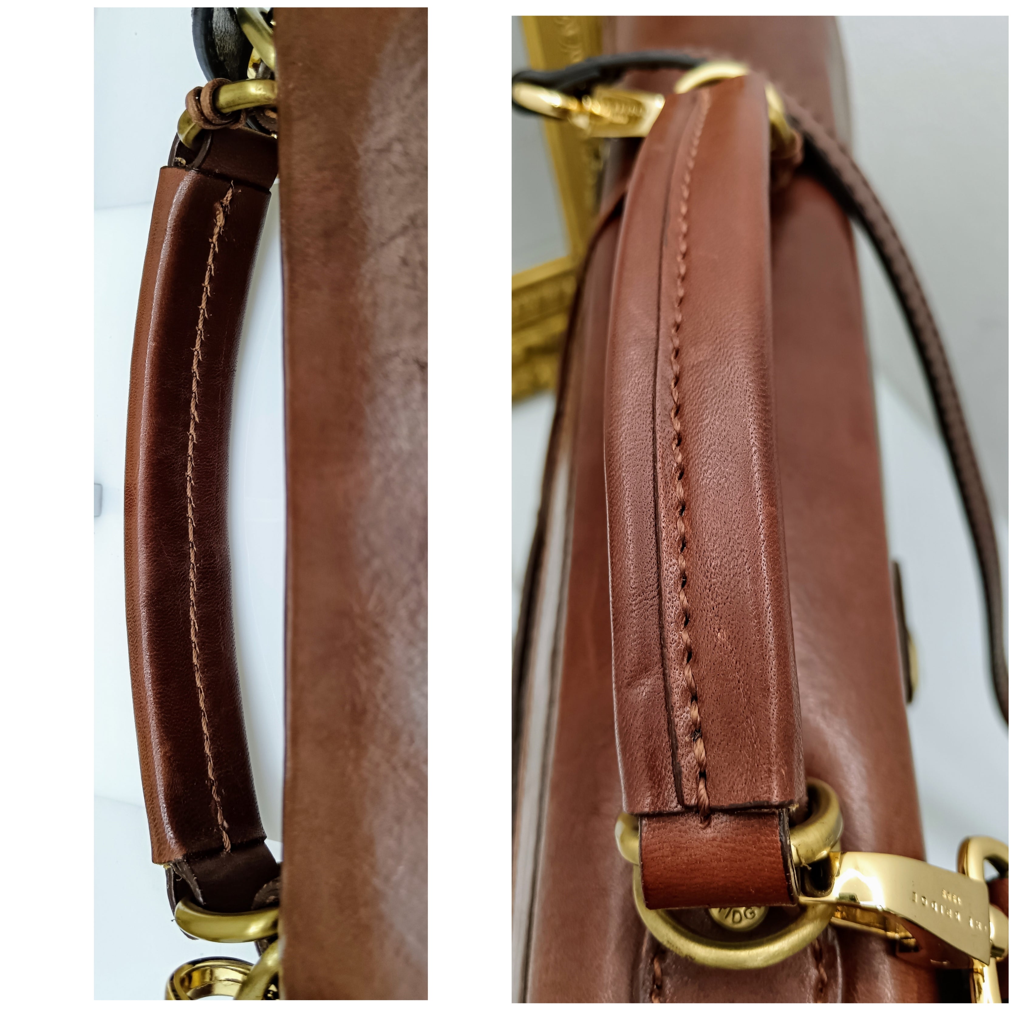The Bridge – Cartella/Borsa Lavoro pelle marrone due soffietti con tracolla