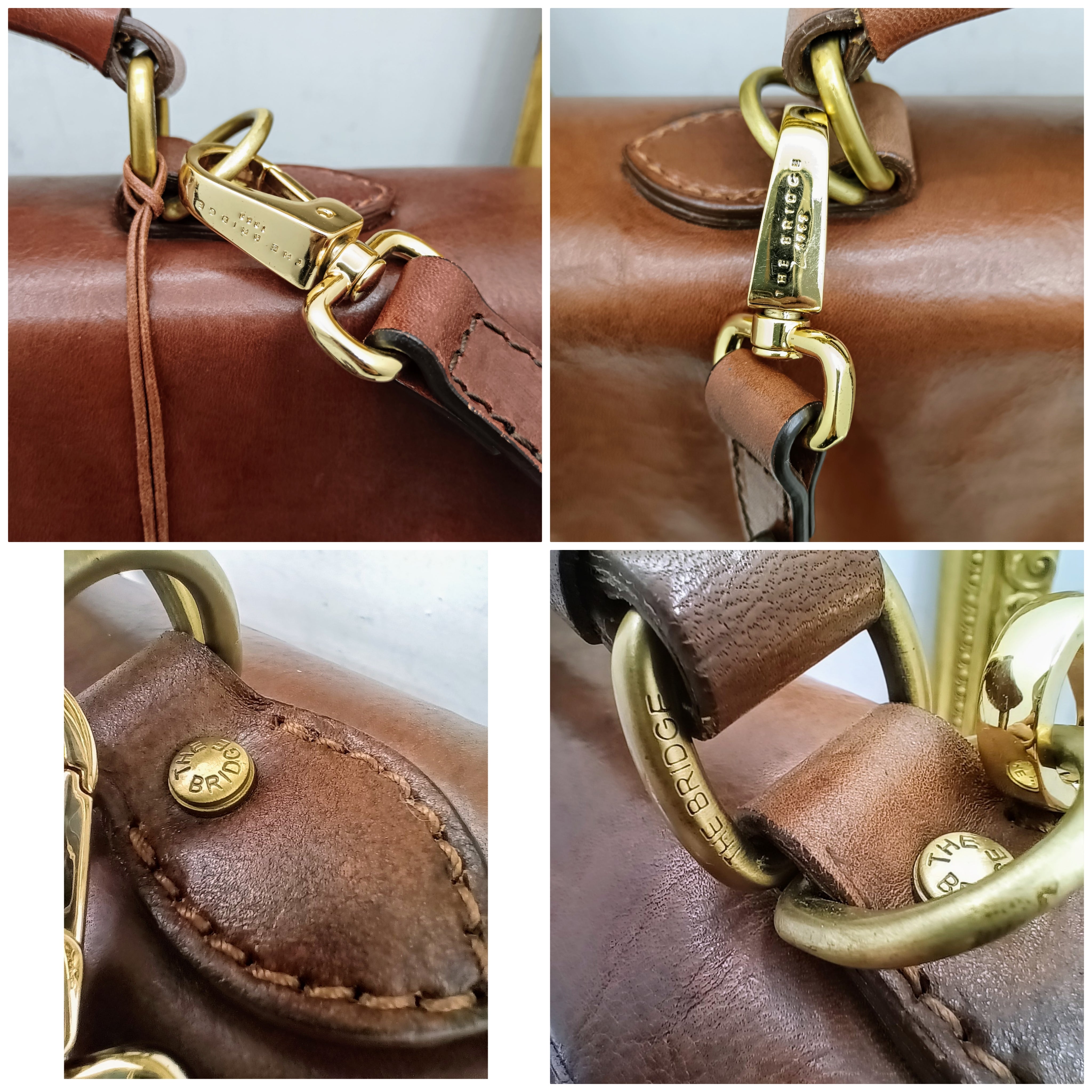 The Bridge – Cartella/Borsa Lavoro pelle marrone due soffietti con tracolla