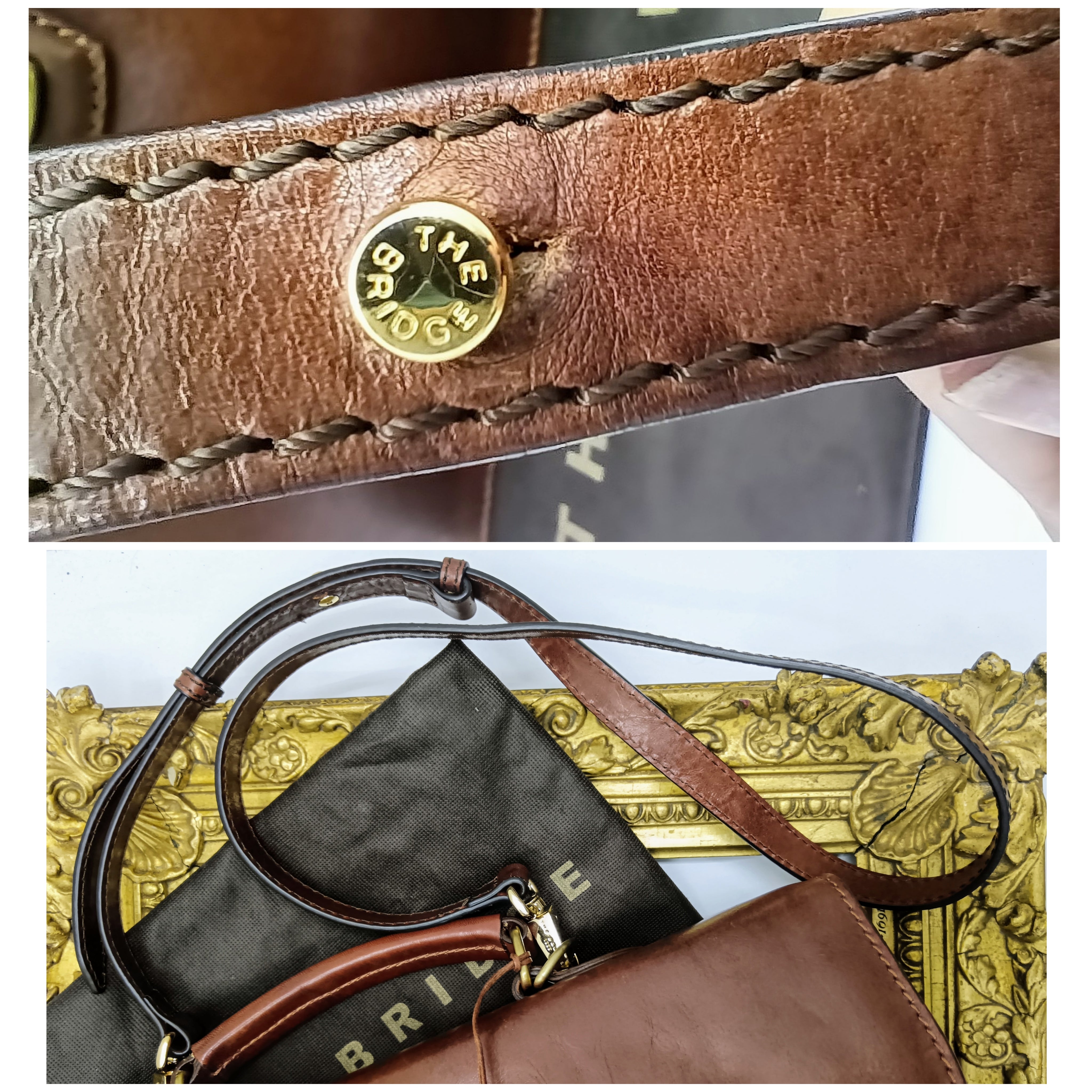 The Bridge – Cartella/Borsa Lavoro pelle marrone due soffietti con tracolla