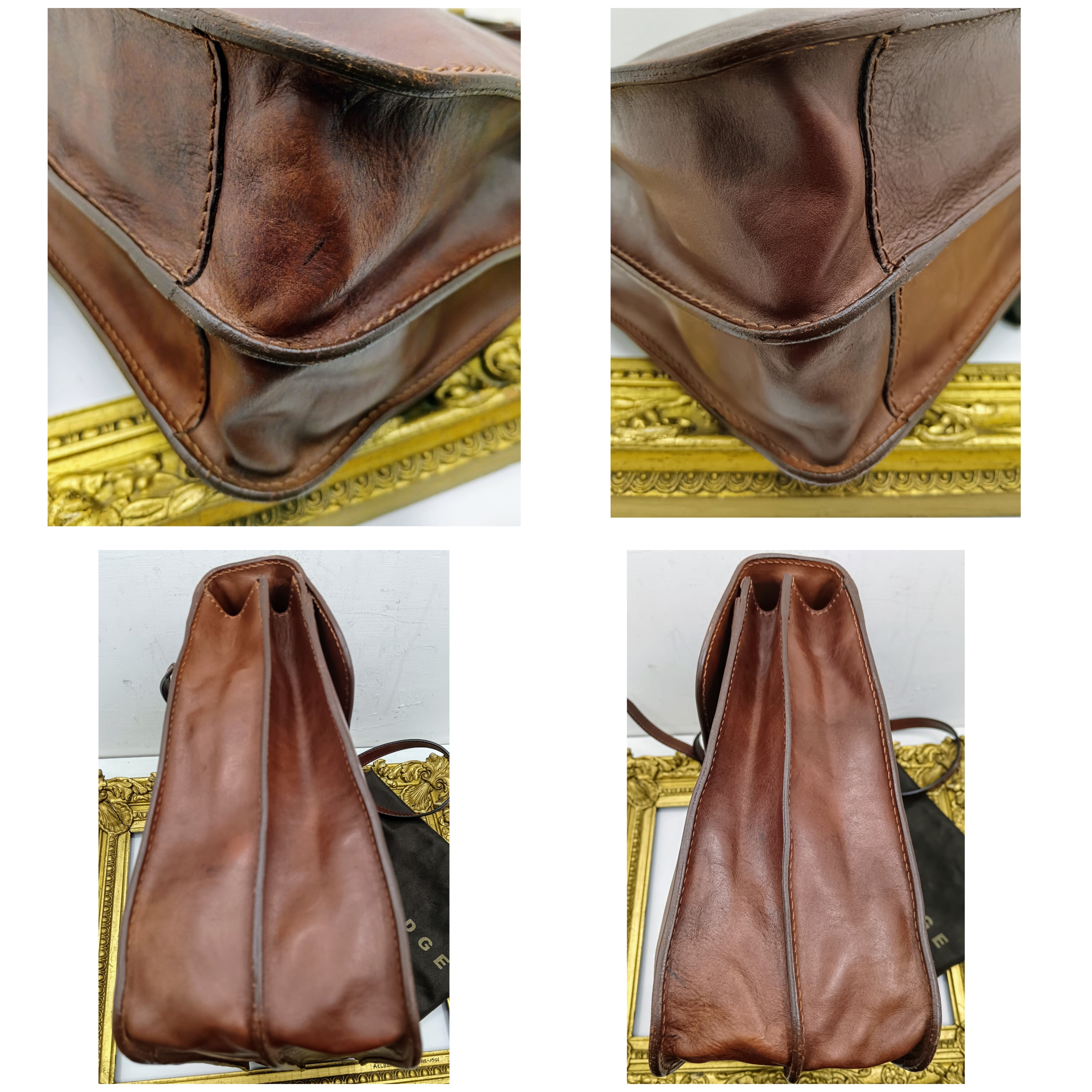 The Bridge – Cartella/Borsa Lavoro pelle marrone due soffietti con tracolla