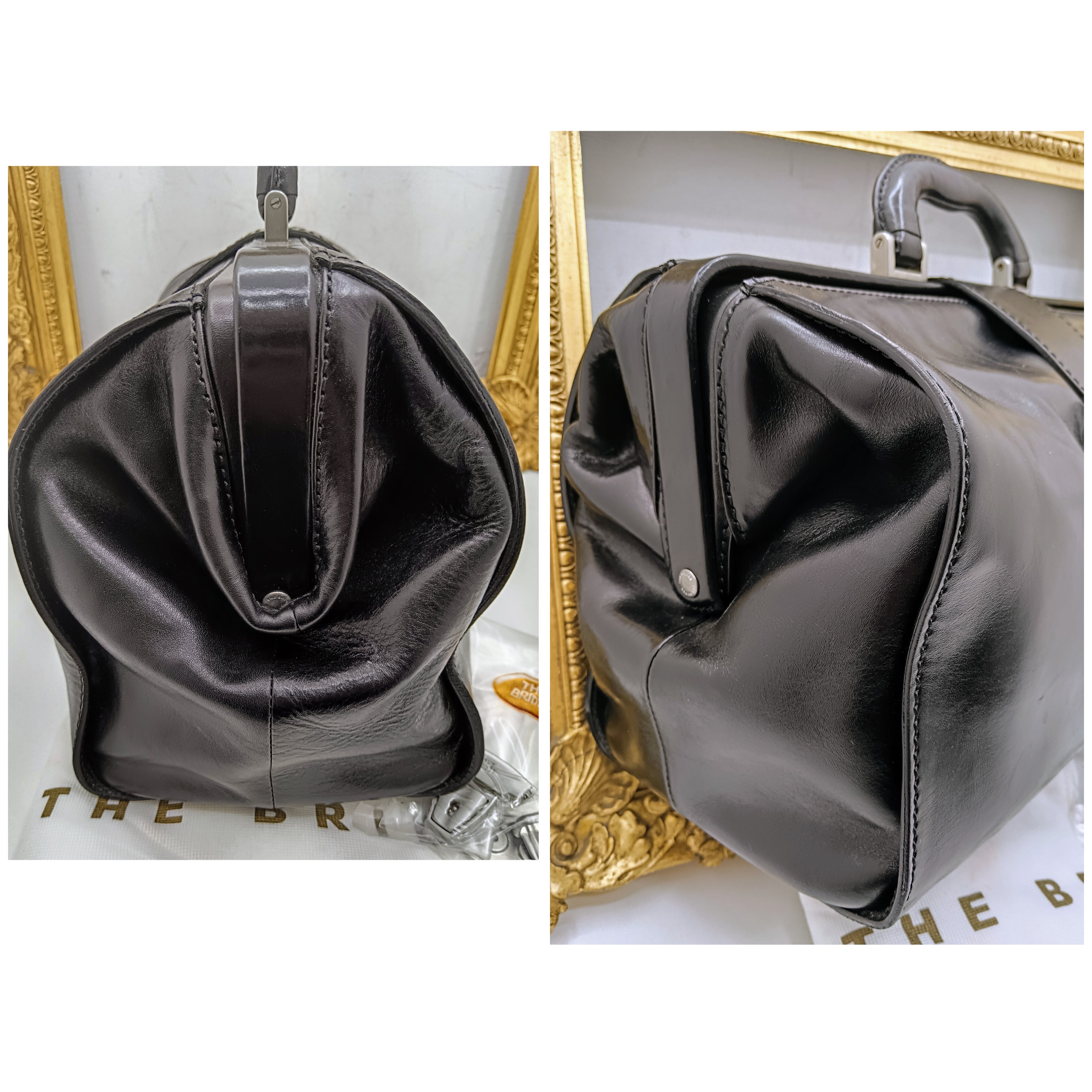 The Bridge – Borsa Dottore in Pelle Nera Linea Story Full Set NUOVA