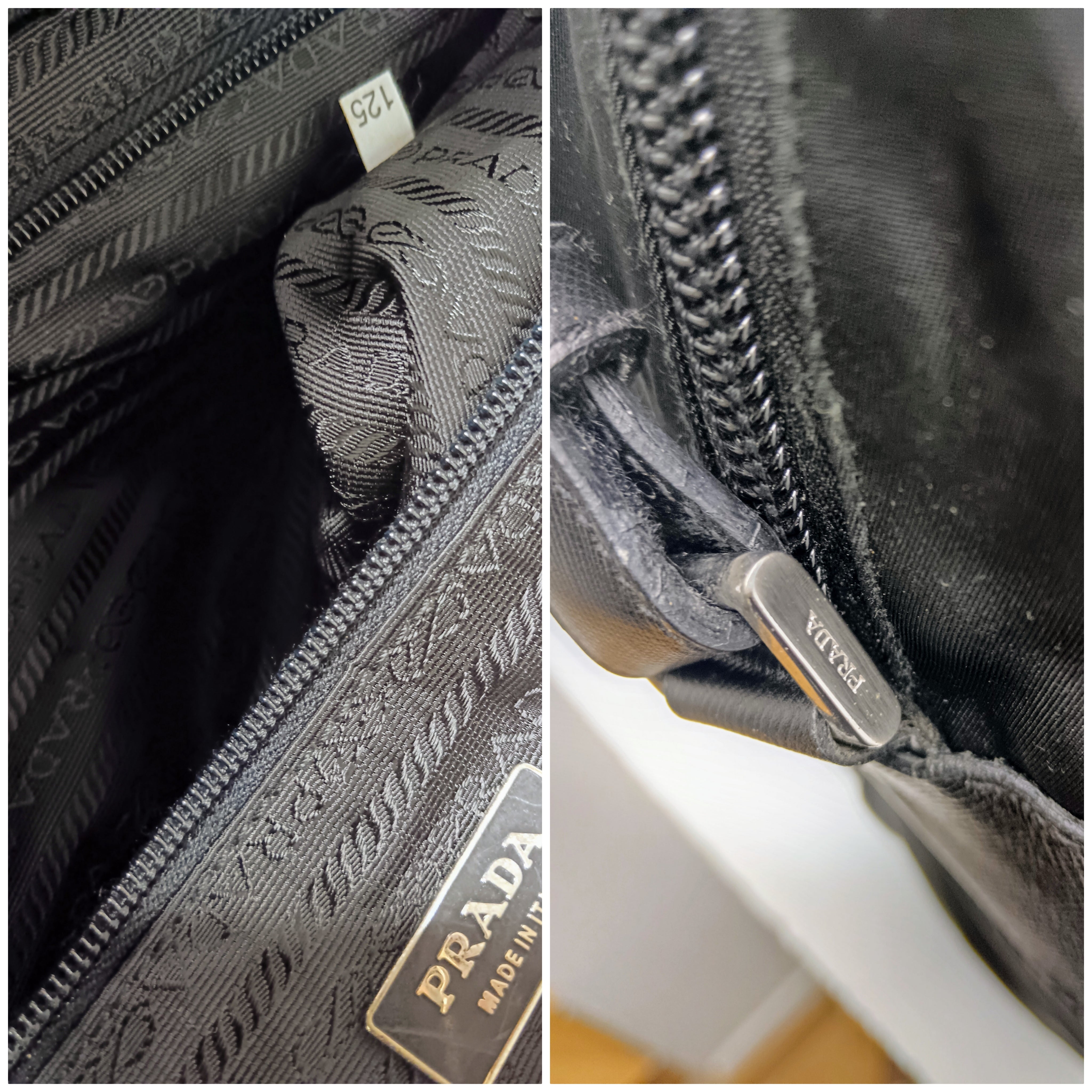 Prada - Borsone da Viaggio/Valigia a Tracolla 3 Scomparti Nylon Nero