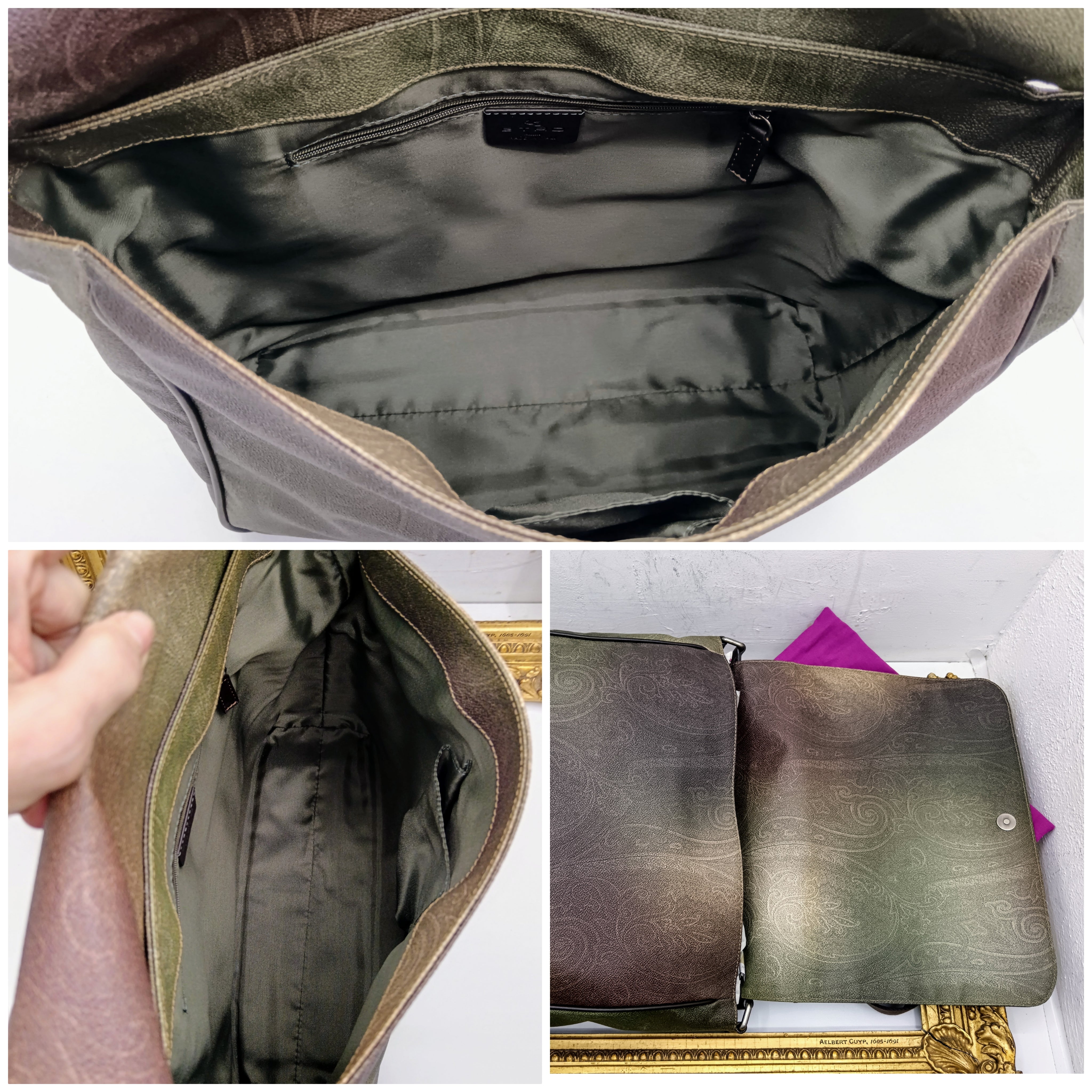 Etro - Cartella Messenger Postina a Tracolla in Paisley Jacquard Nuova