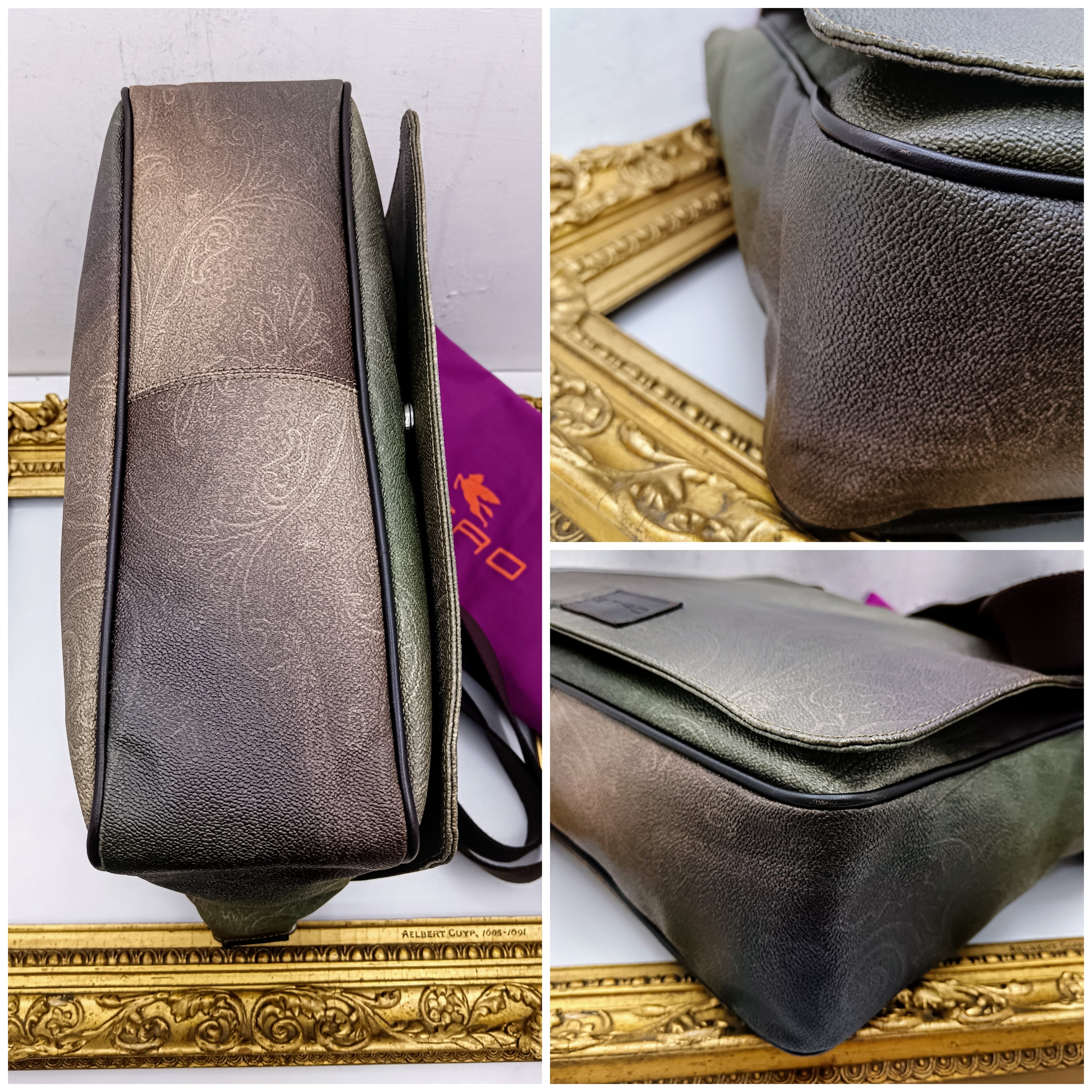 Etro - Cartella Messenger Postina a Tracolla in Paisley Jacquard Nuova