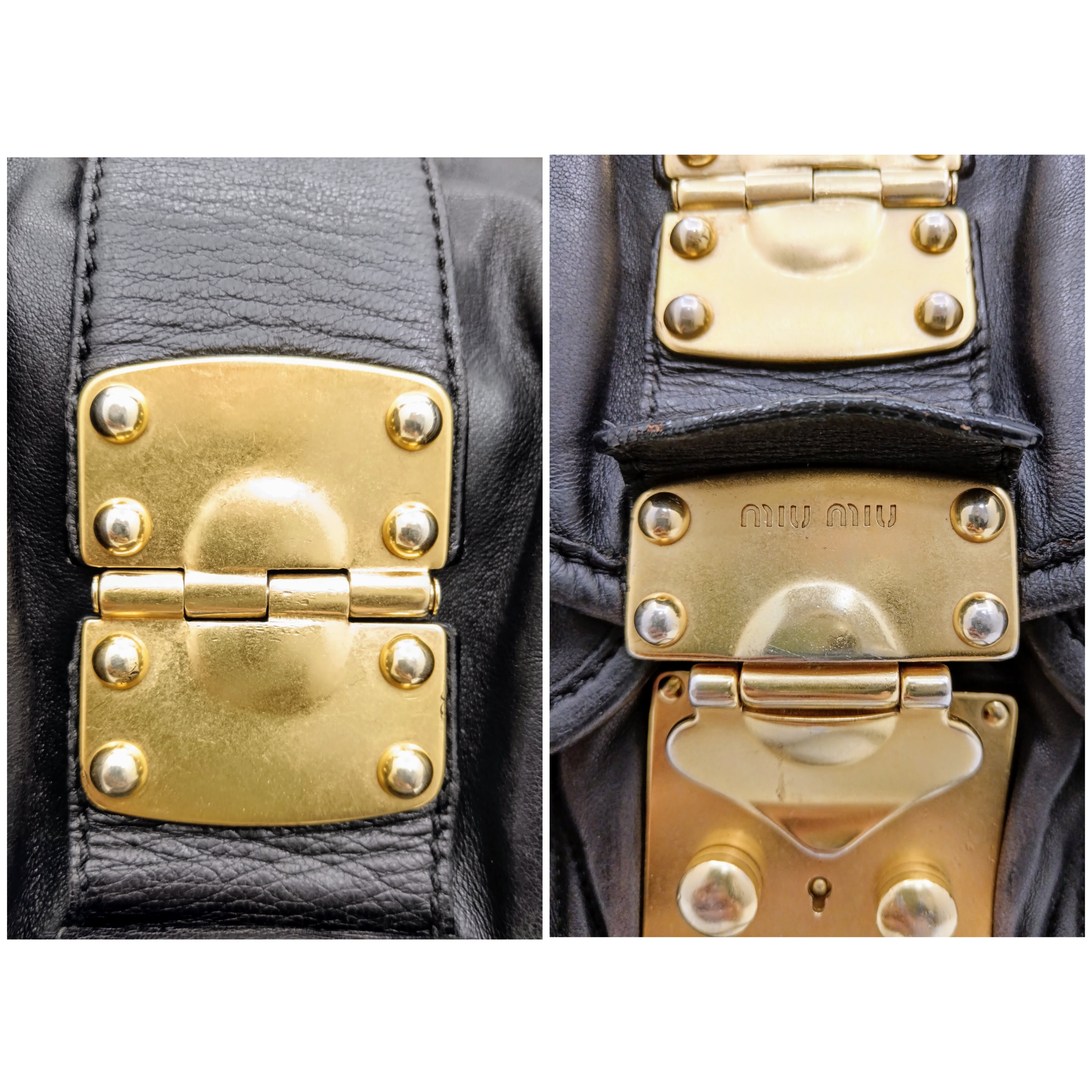 Miu Miu – Coffer Bag Hobo Pelle matelassé nera con tracolla
