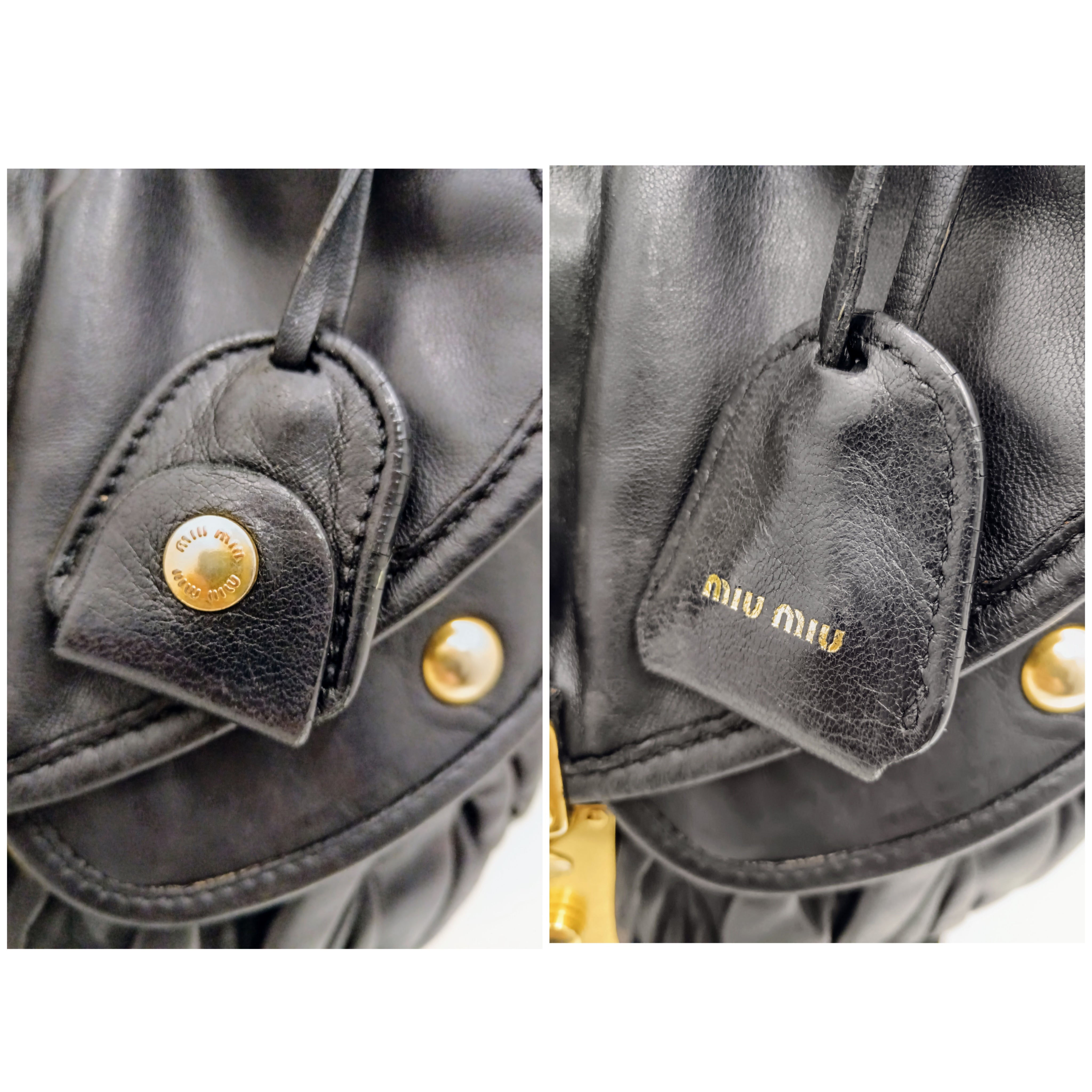 Miu Miu – Coffer Bag Hobo Pelle matelassé nera con tracolla