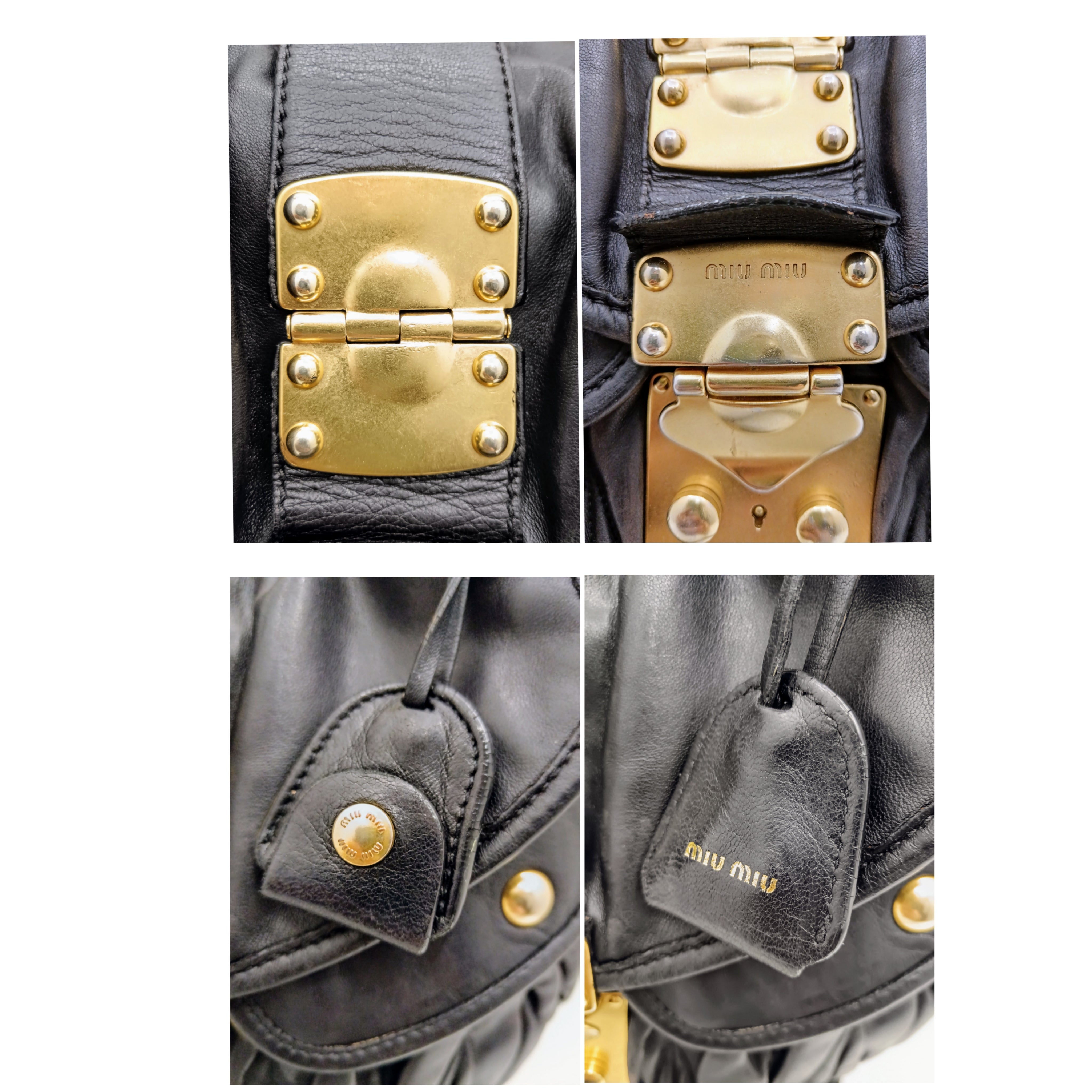 Miu Miu – Coffer Bag Hobo Pelle matelassé nera con tracolla
