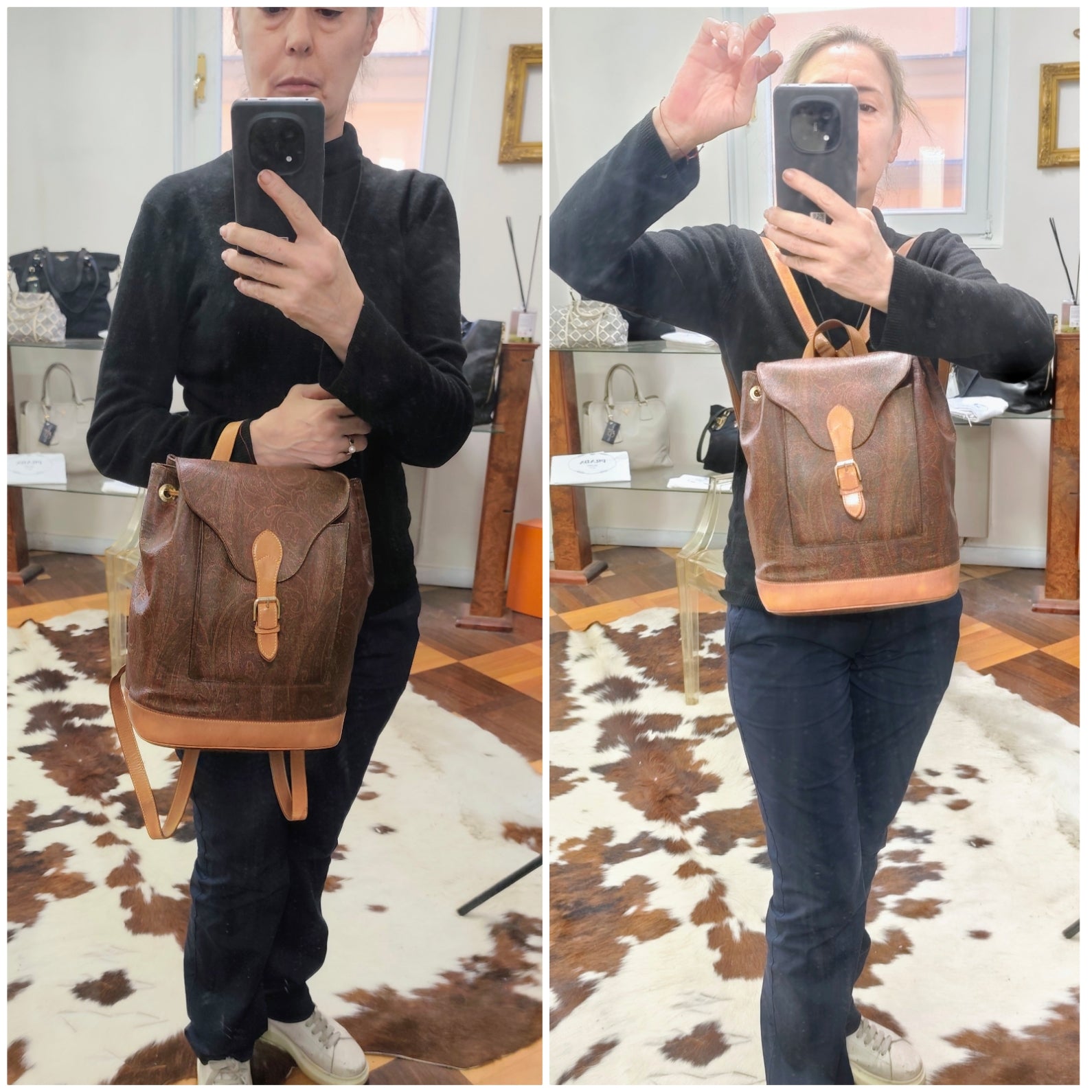 Etro – Zaino a Secchiello in Paisley Jacquard Vintage