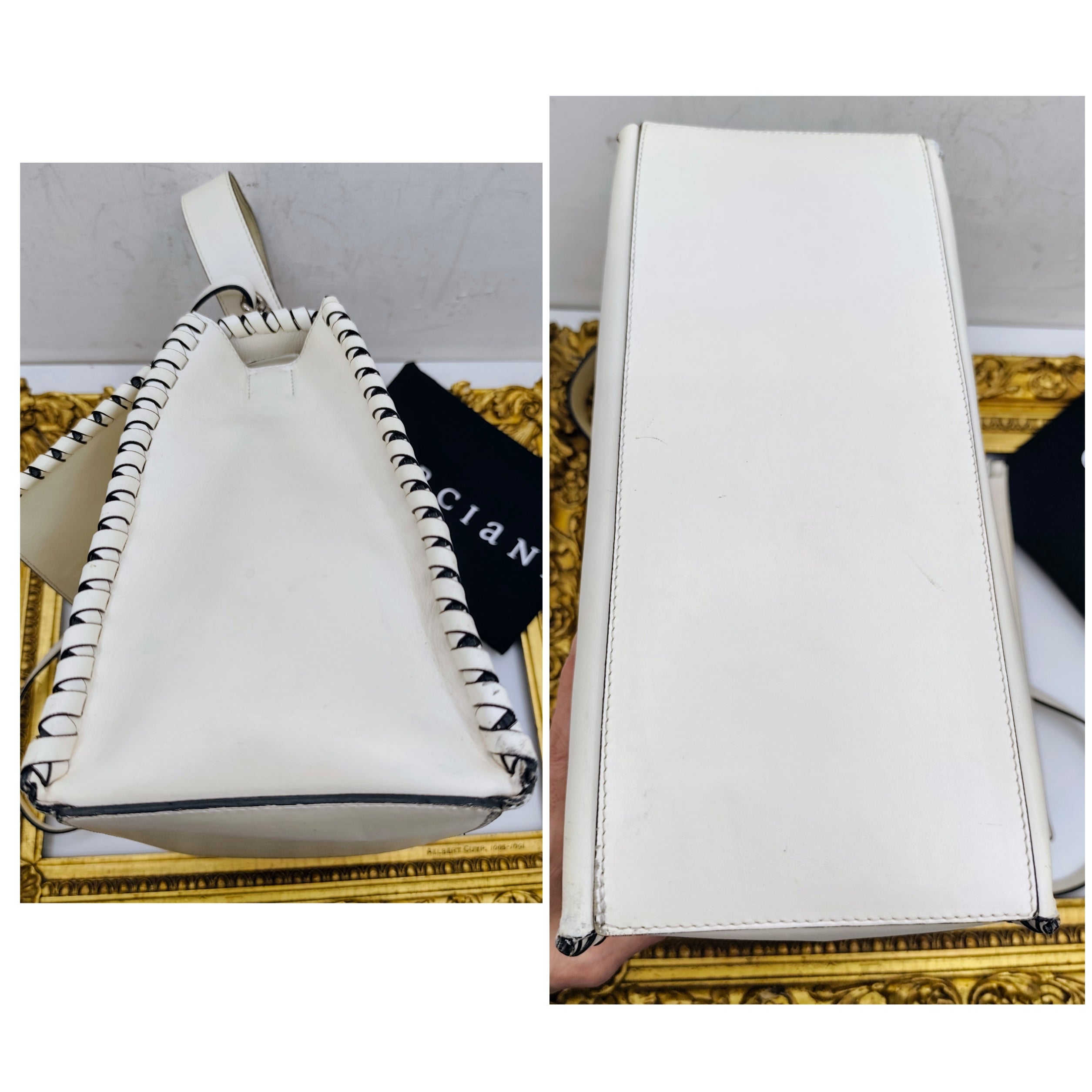 Orciani – Sveva Liberty Mesh Media Pelle Bianco Latte