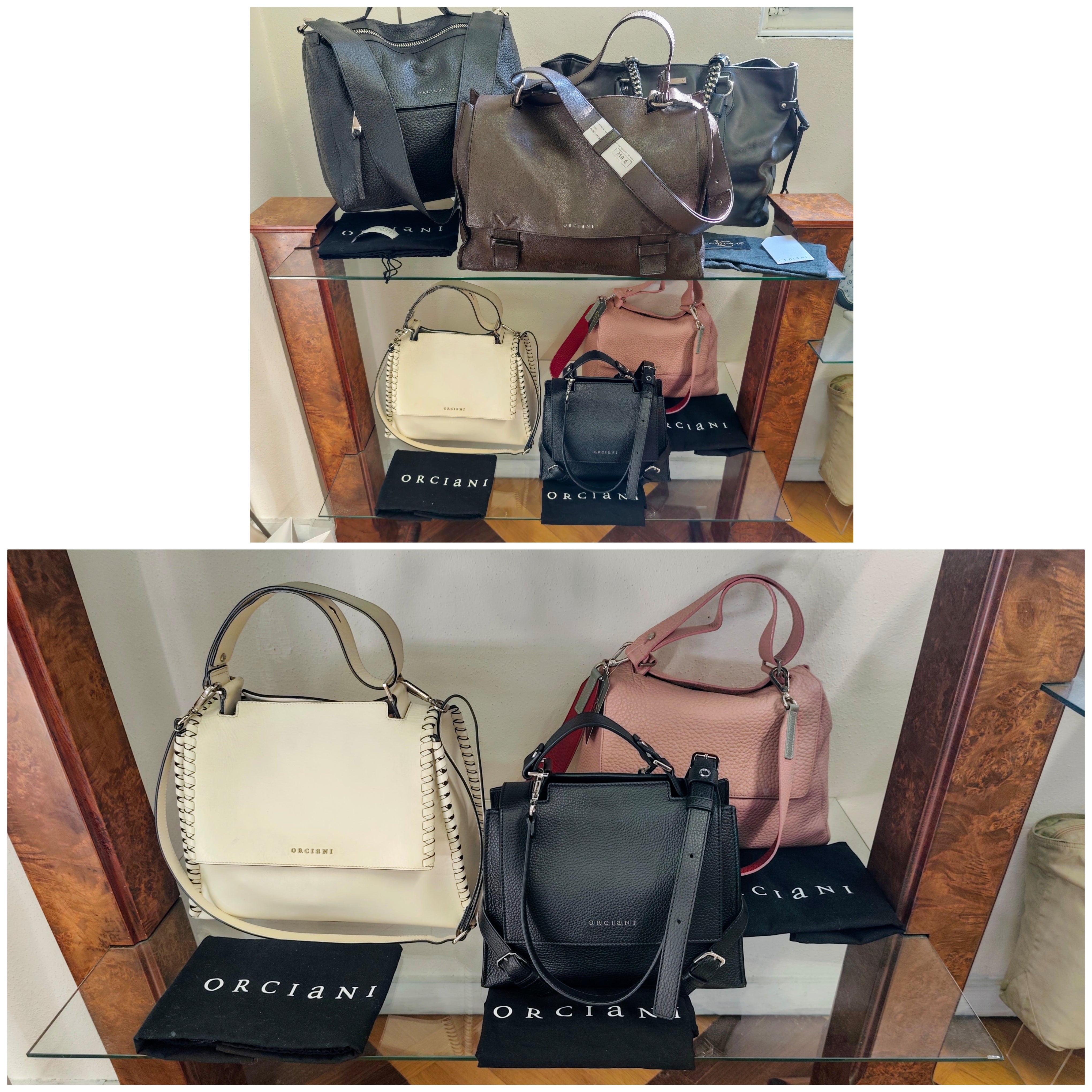 Orciani – Sveva Liberty Mesh Media Pelle Bianco Latte