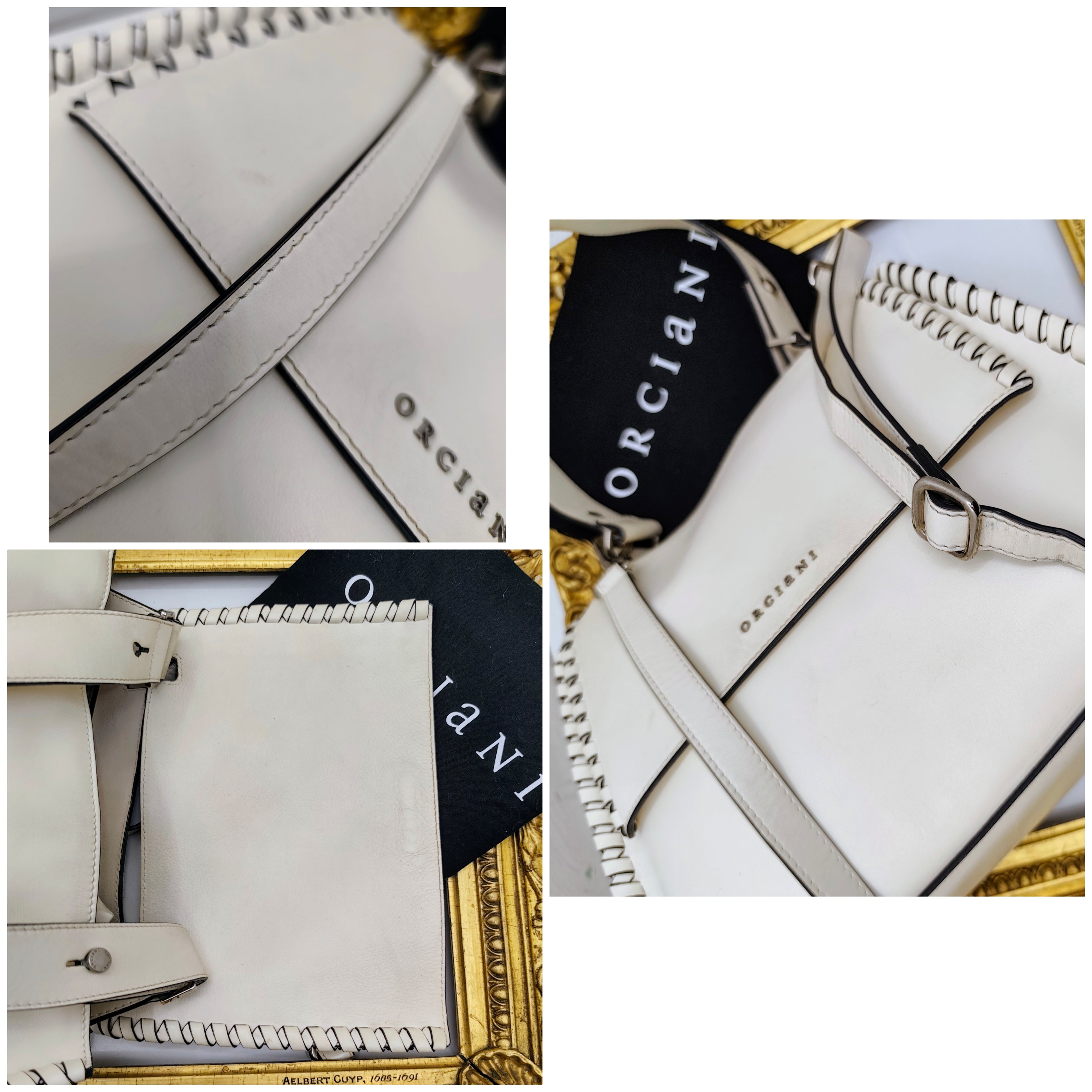 Orciani – Sveva Liberty Mesh Media Pelle Bianco Latte