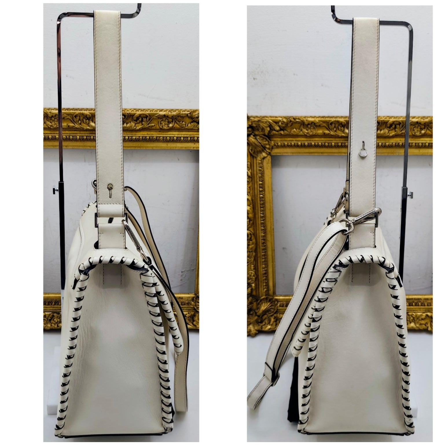Orciani – Sveva Liberty Mesh Media Pelle Bianco Latte