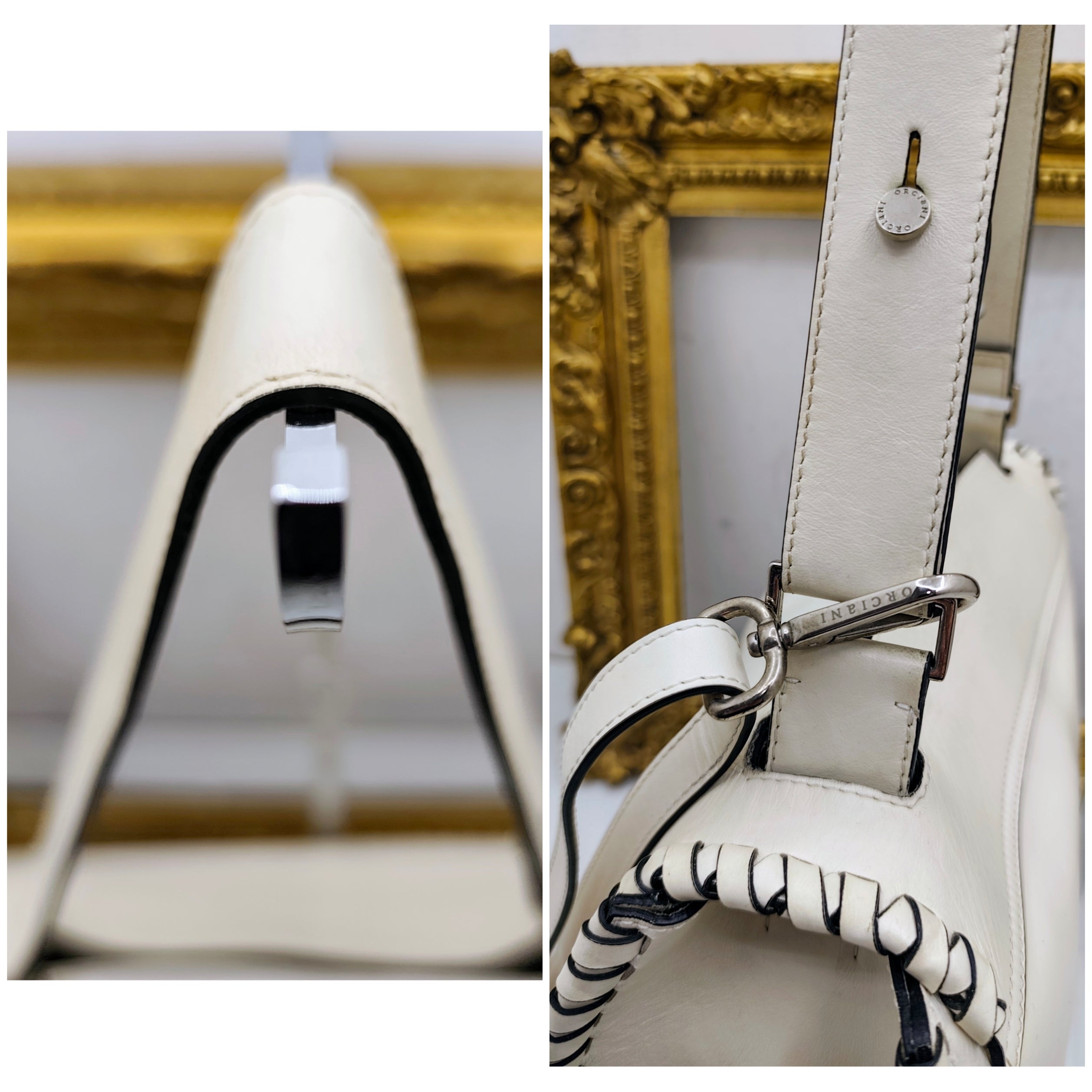 Orciani – Sveva Liberty Mesh Media Pelle Bianco Latte