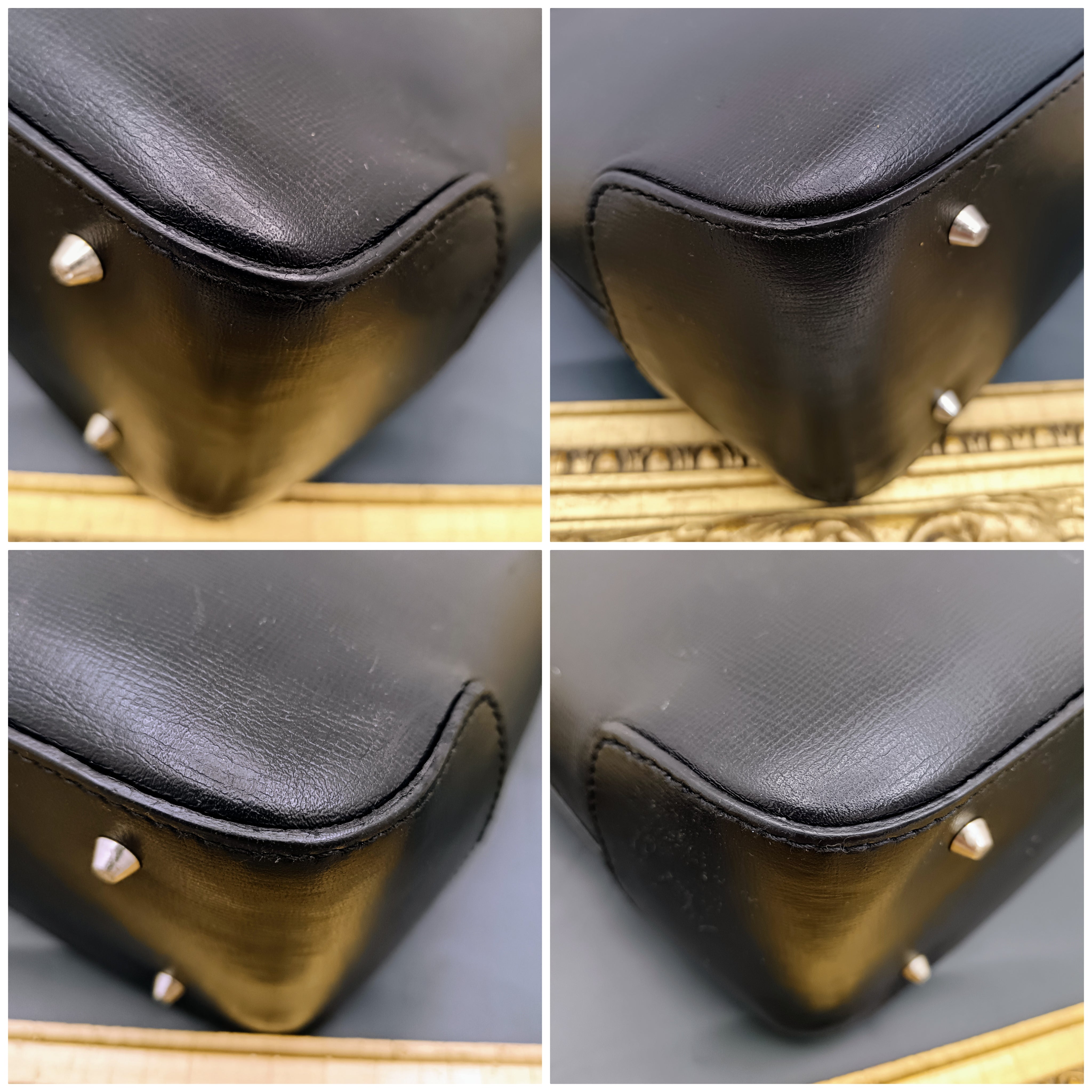Valextra – Borsa a spalla in pelle Millepunte nera