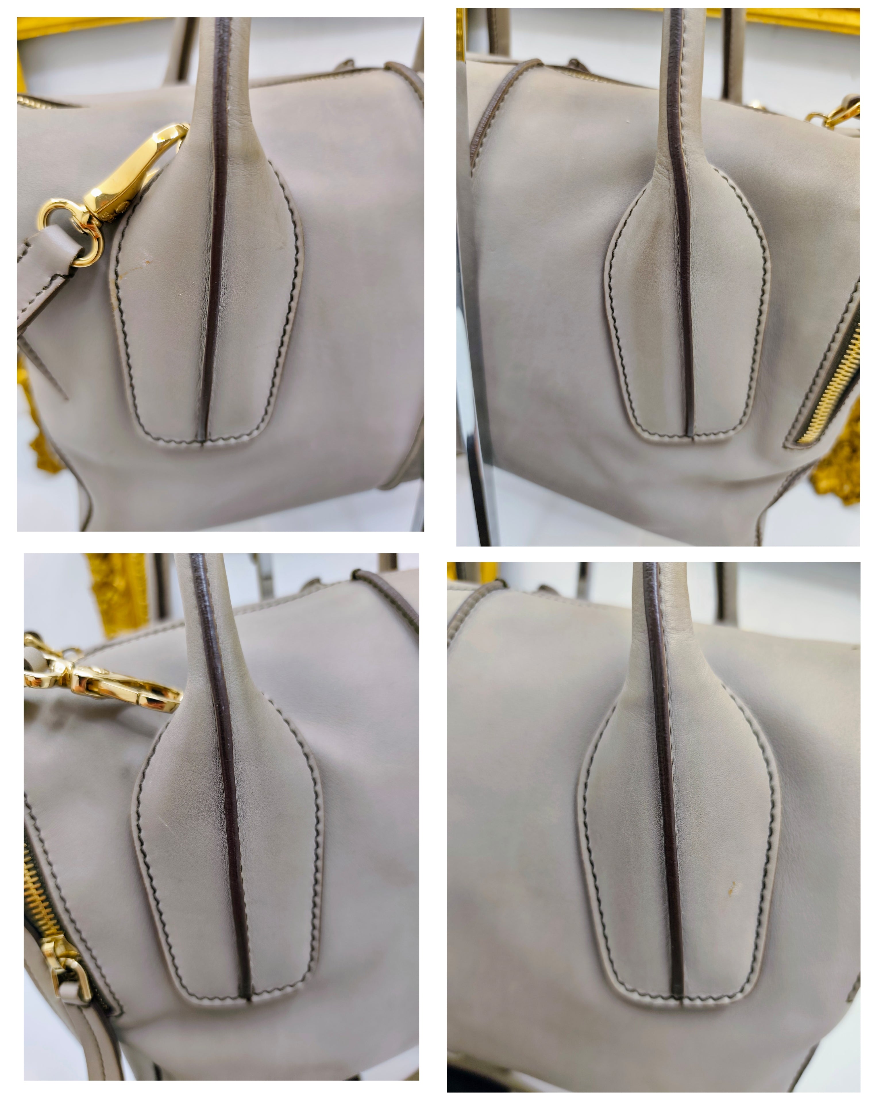 Tod's – Bauletto "D-Styling" pelle grigio perla con tracolla
