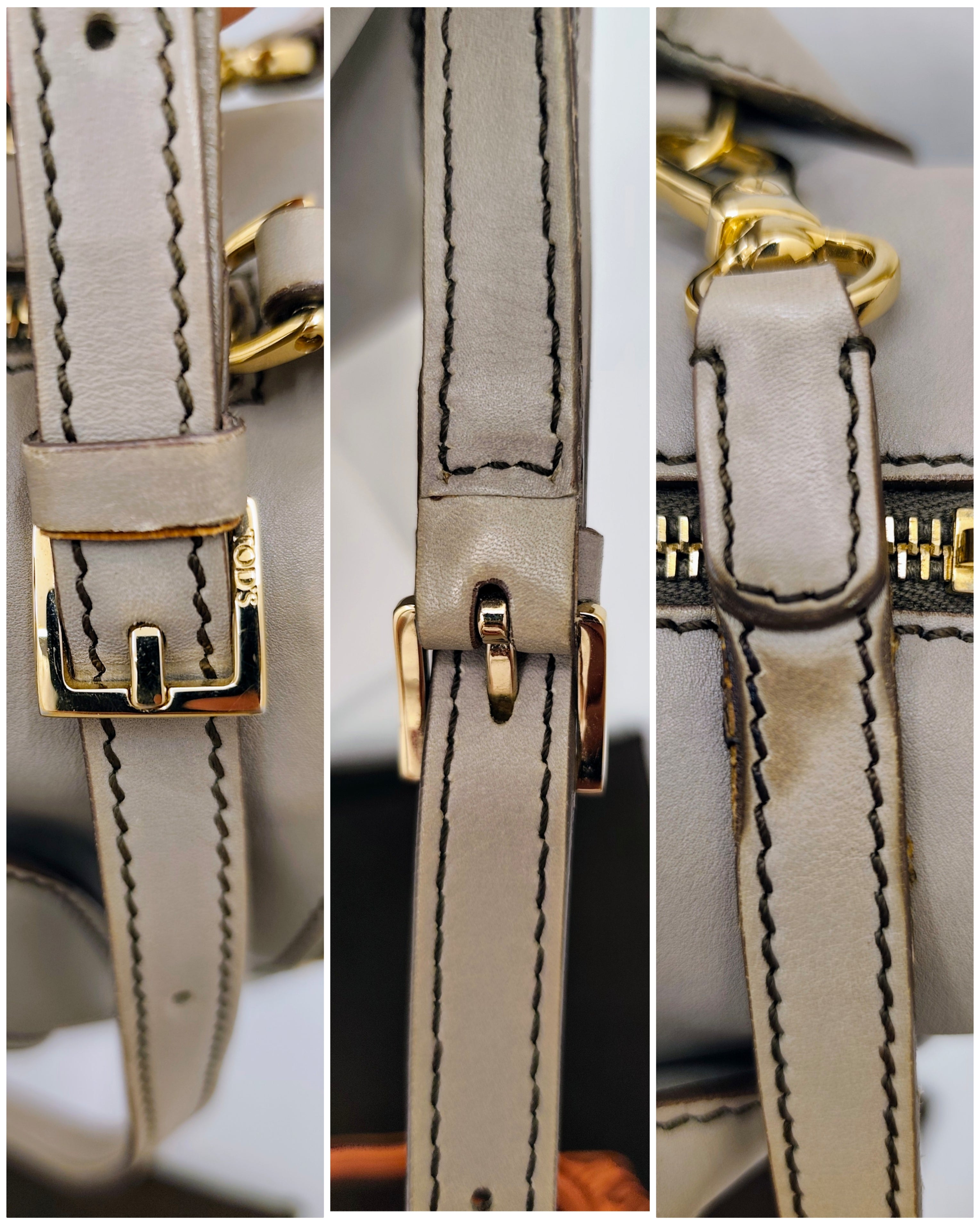 Tod's – Bauletto "D-Styling" pelle grigio perla con tracolla