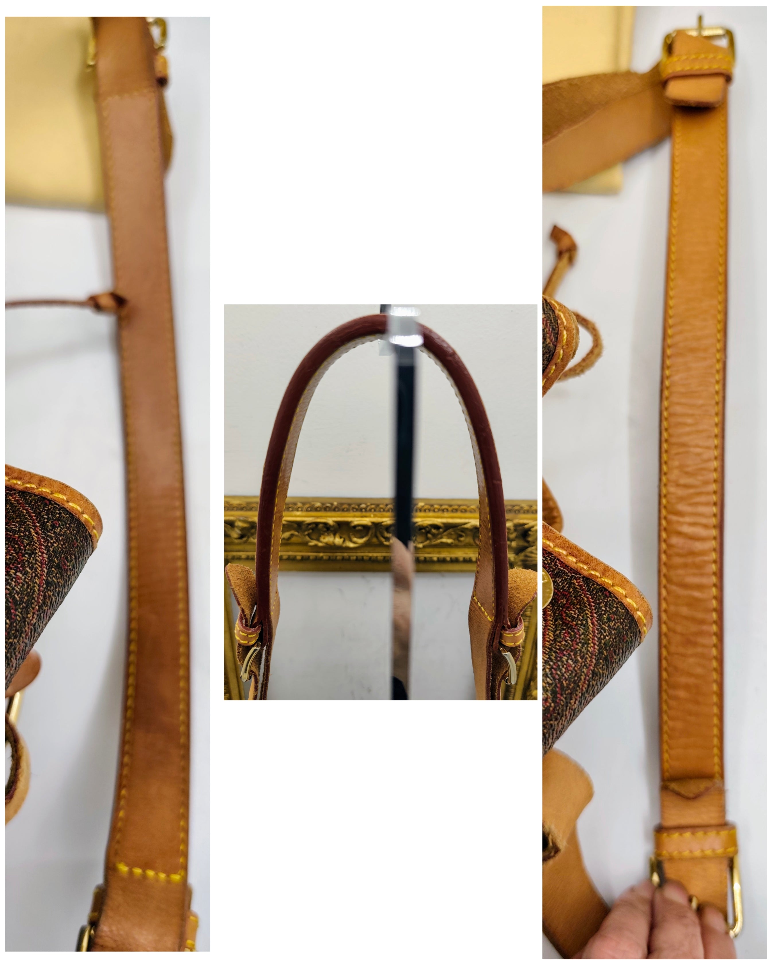 Etro – Secchiello Paisley Jacquard e pelle di vacchetta Beige Vintage