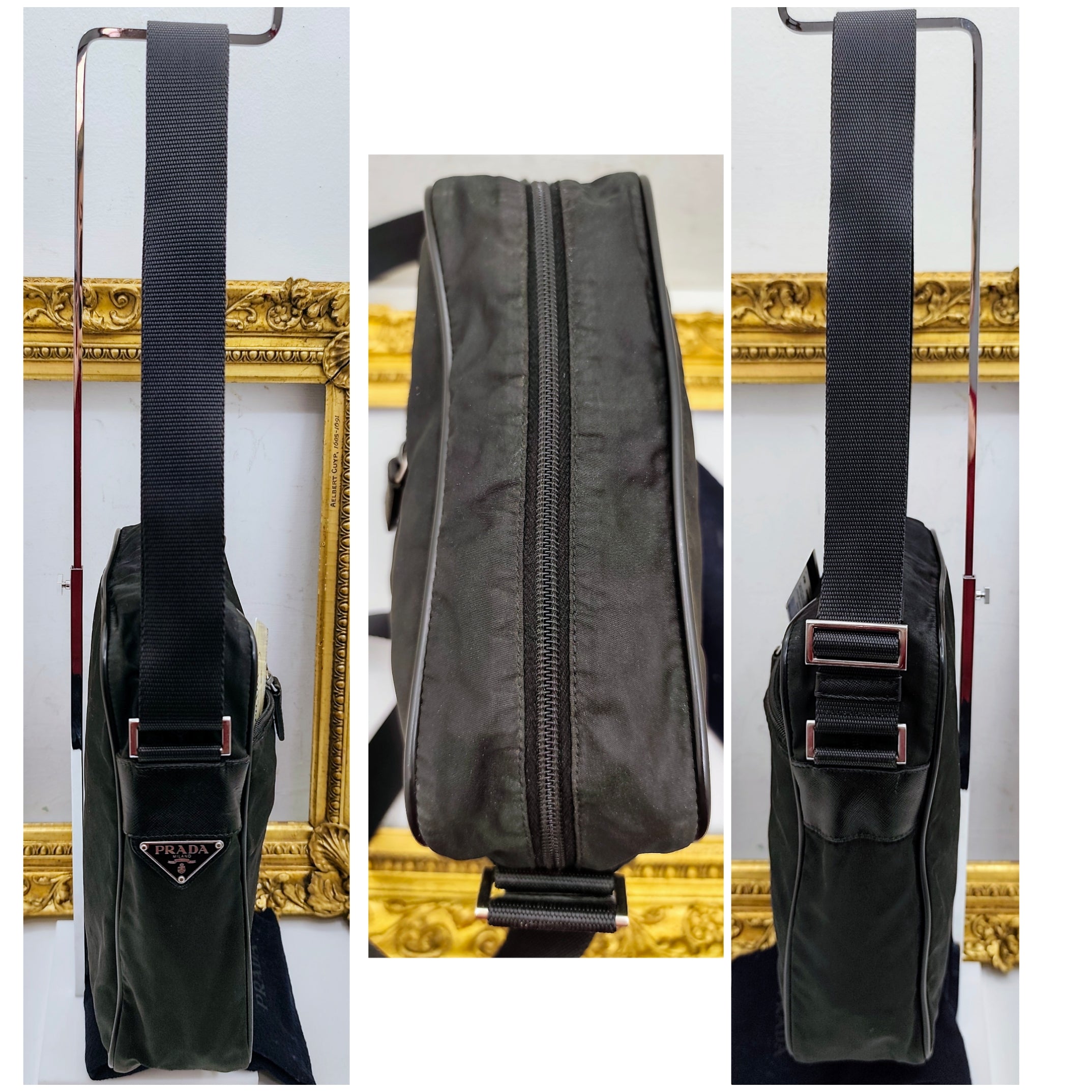Prada – Borsello Unisex Nylon Nero con Tracolla