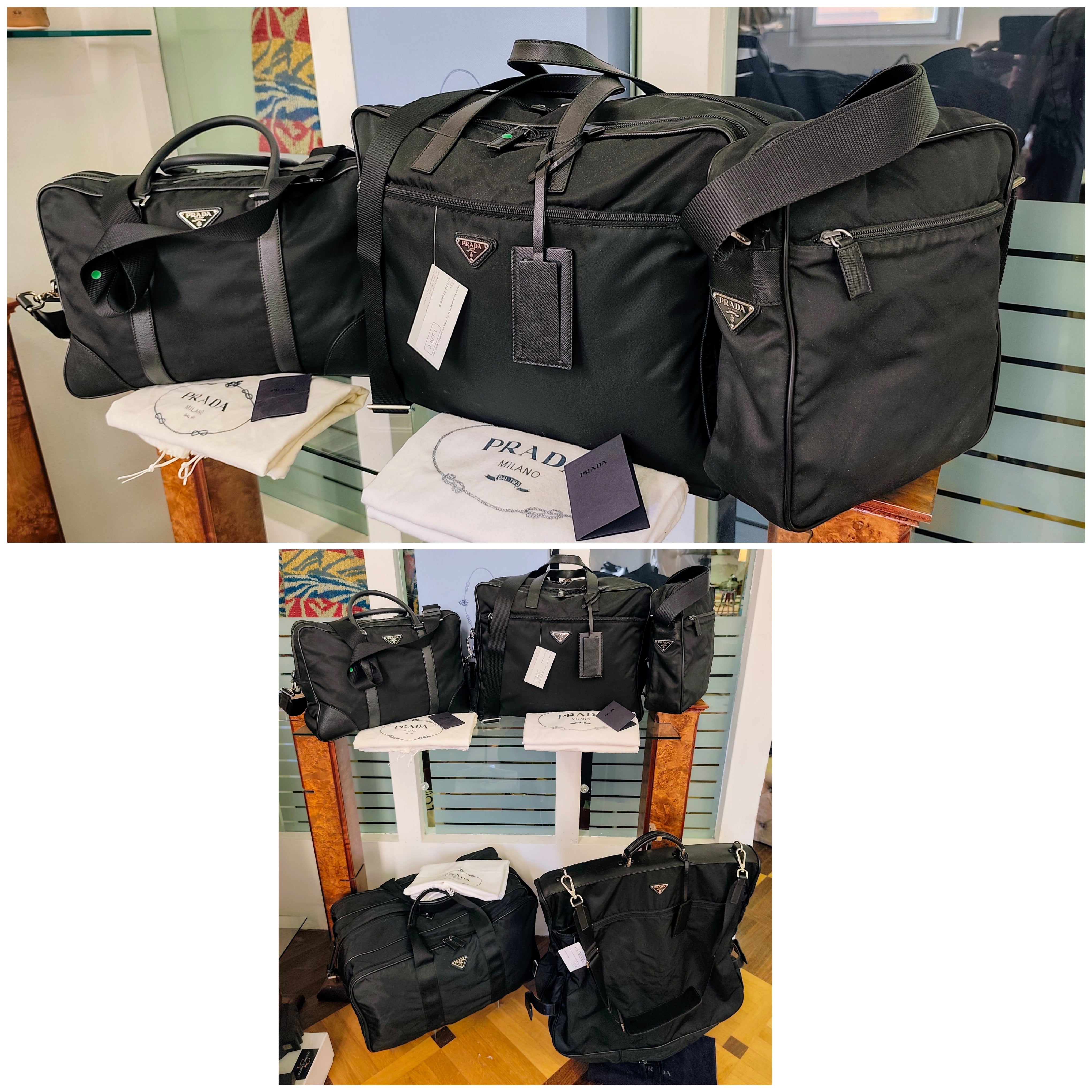 Prada – Borsello Unisex Nylon Nero con Tracolla