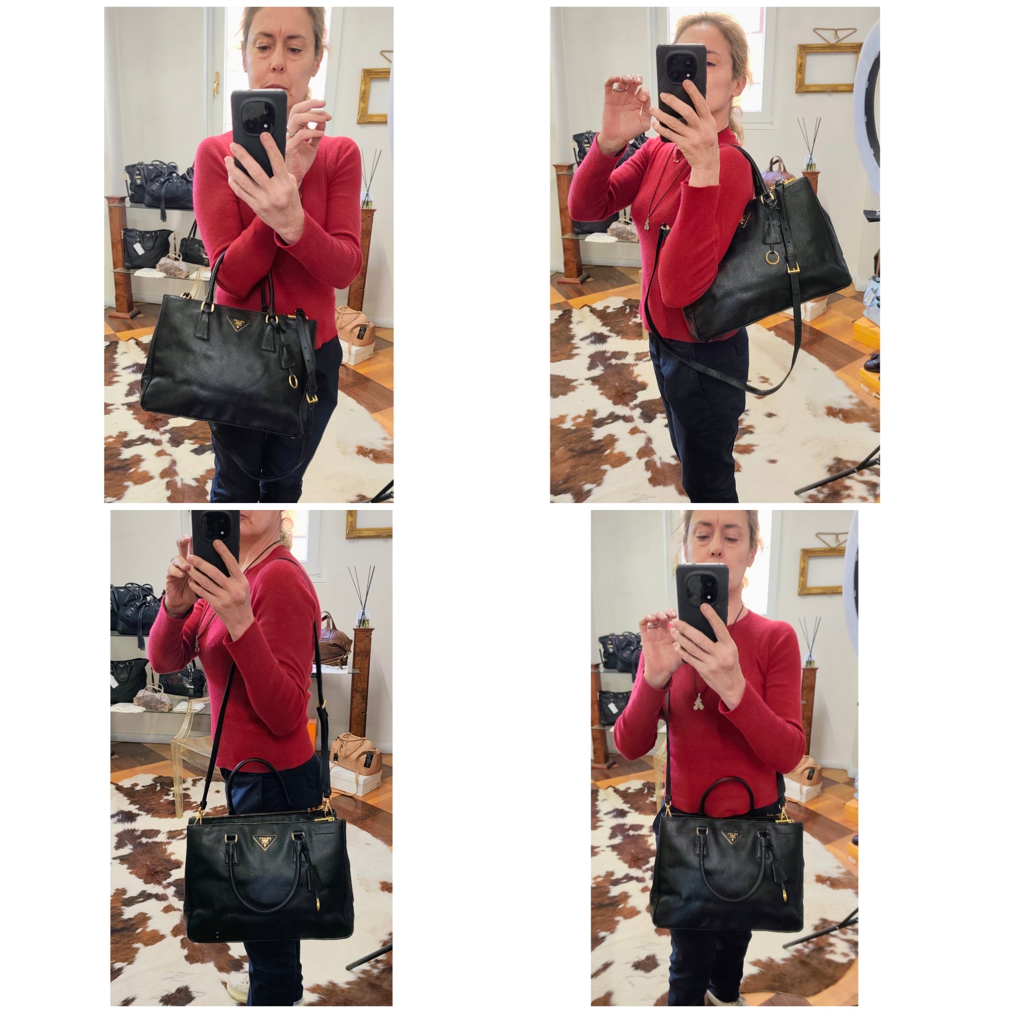 Prada – Galleria Grande Pelle Saffiano Nero