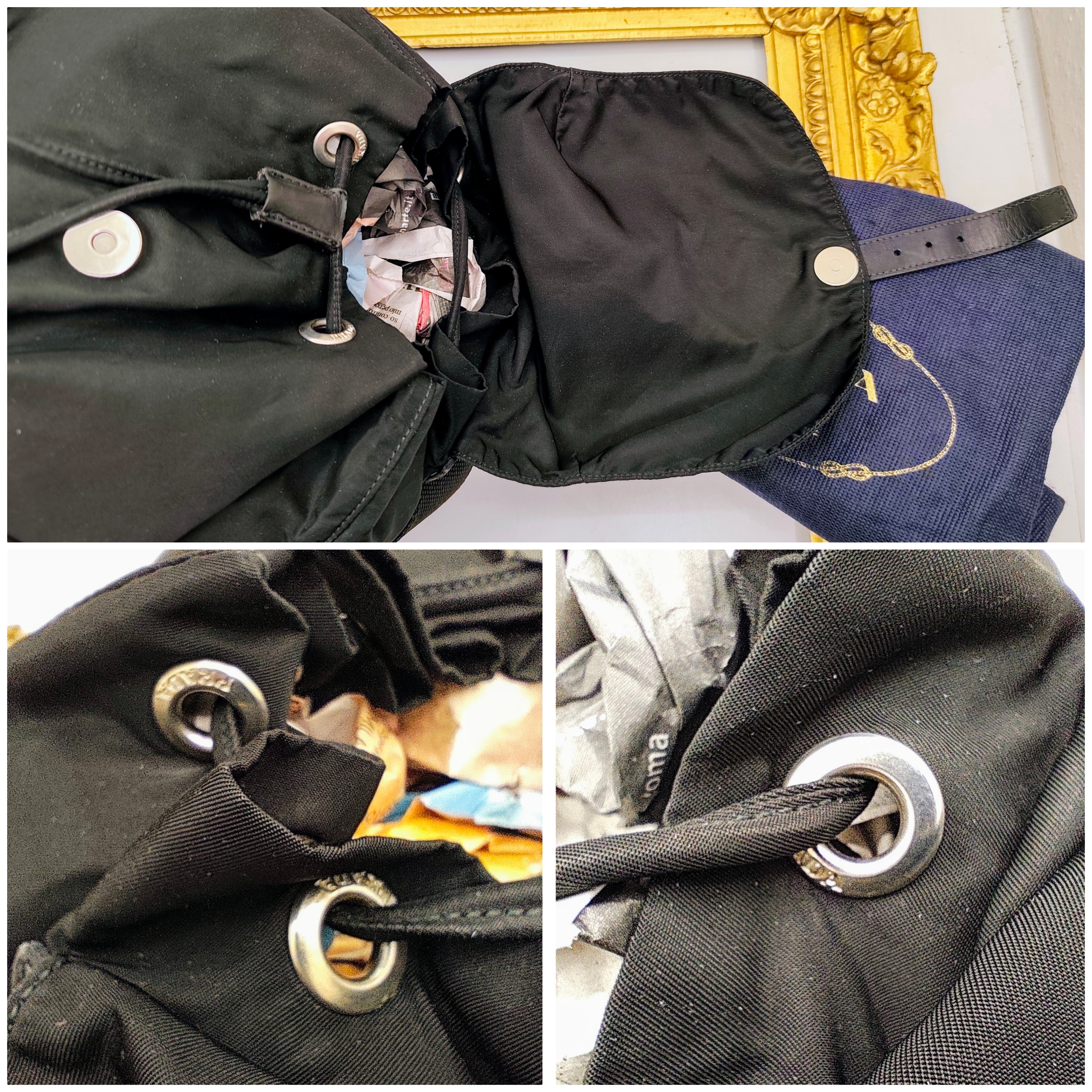 Prada – Zaino In Nylon Nero Vintage
