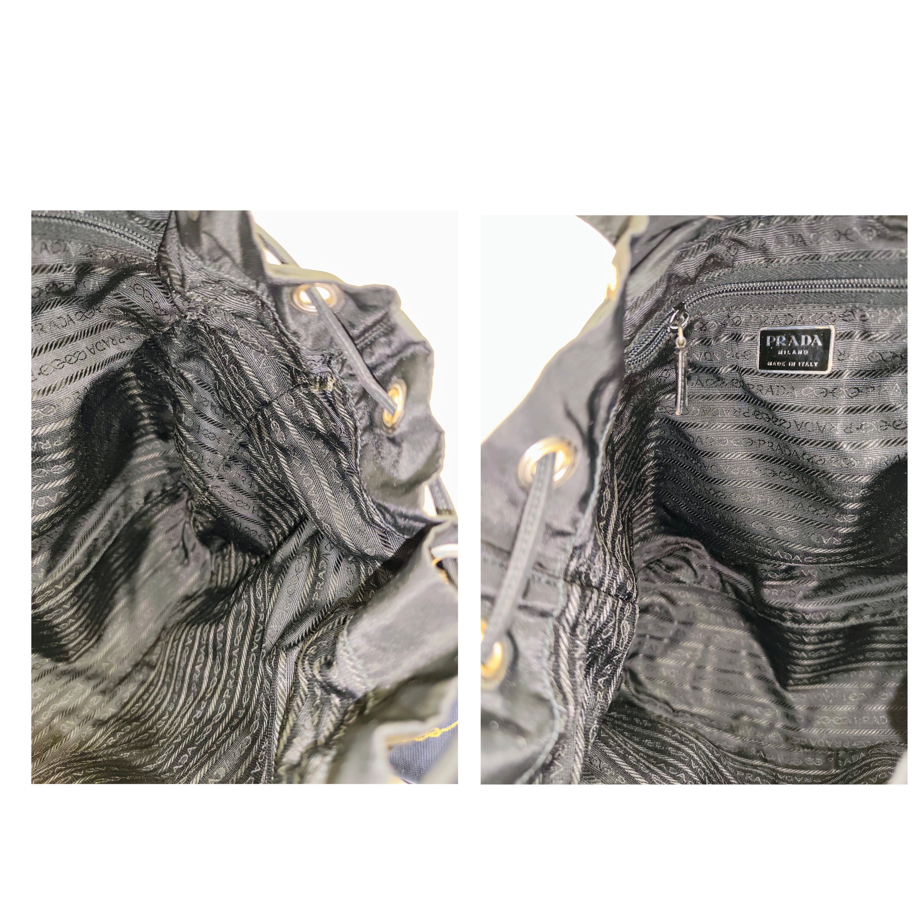 Prada – Zaino In Nylon Nero Vintage