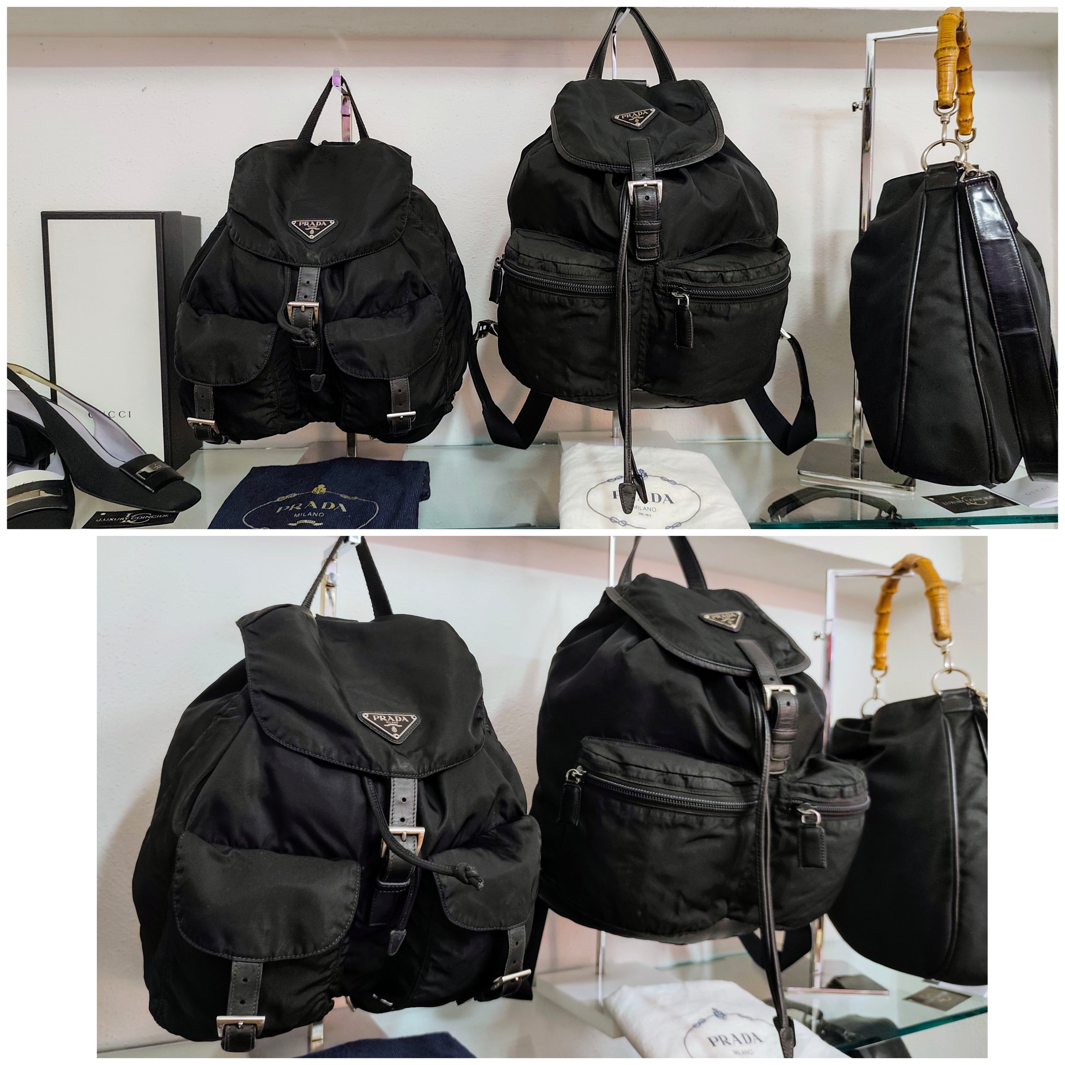 Prada – Zaino In Nylon Nero Vintage