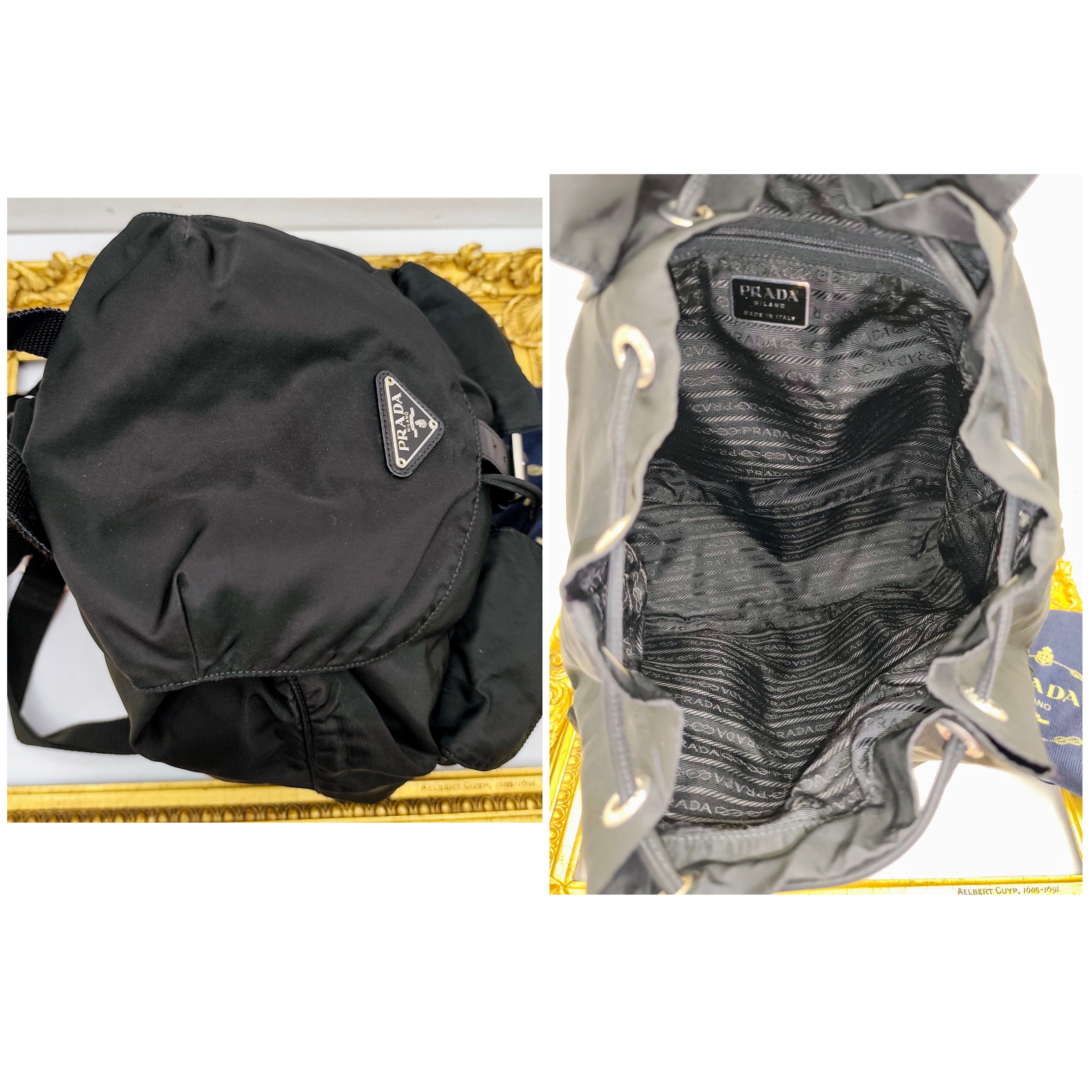 Prada – Zaino In Nylon Nero Vintage