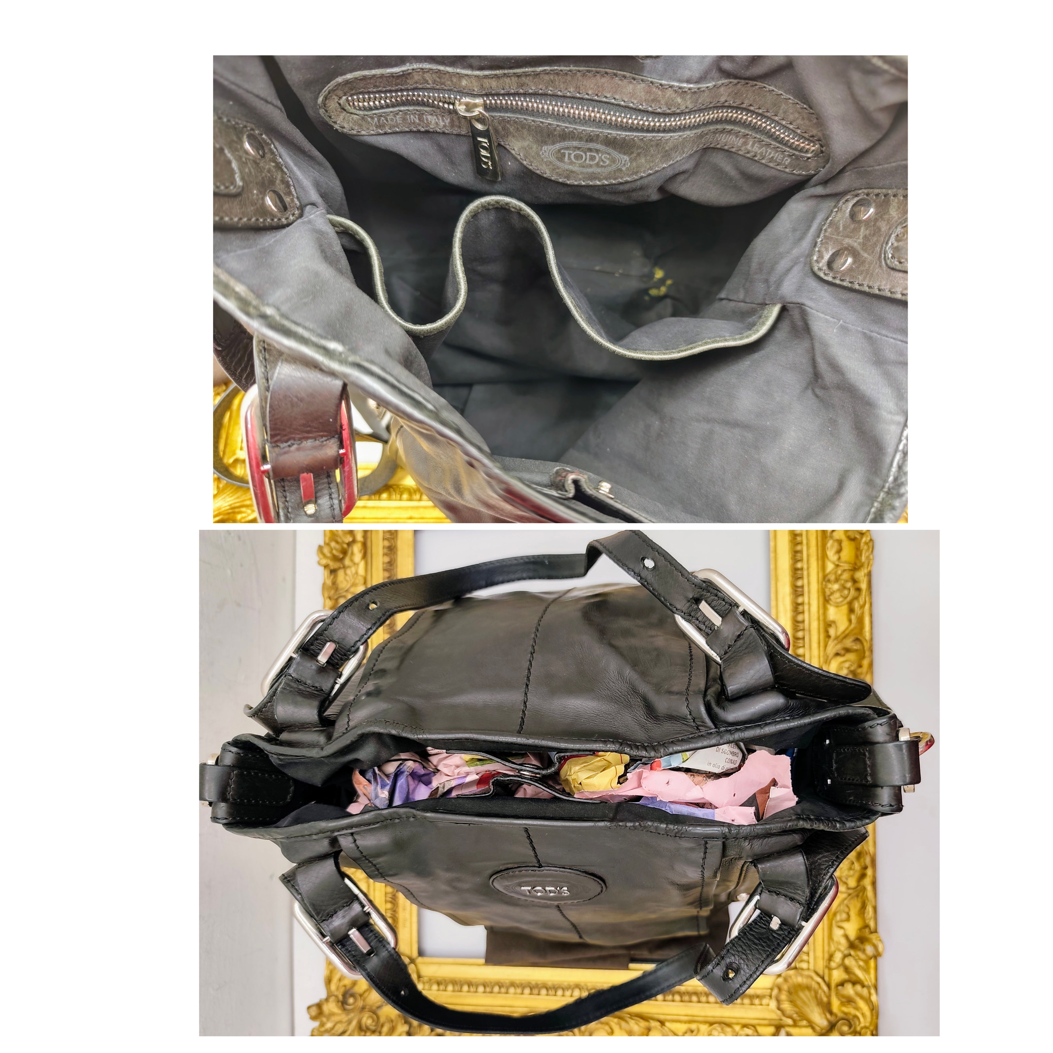 Tod’s – “D-Bag” Secchiello Pelle Nera con Tracolla