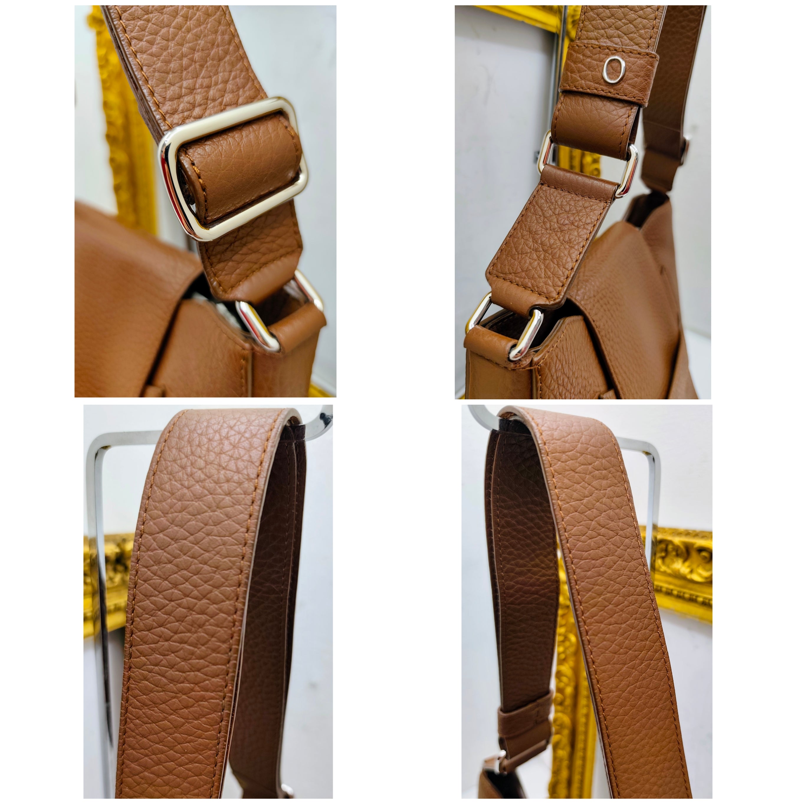 Orciani – Dama Soft Grande Pelle Martellata Marrone Carruba Pari al Nuovo