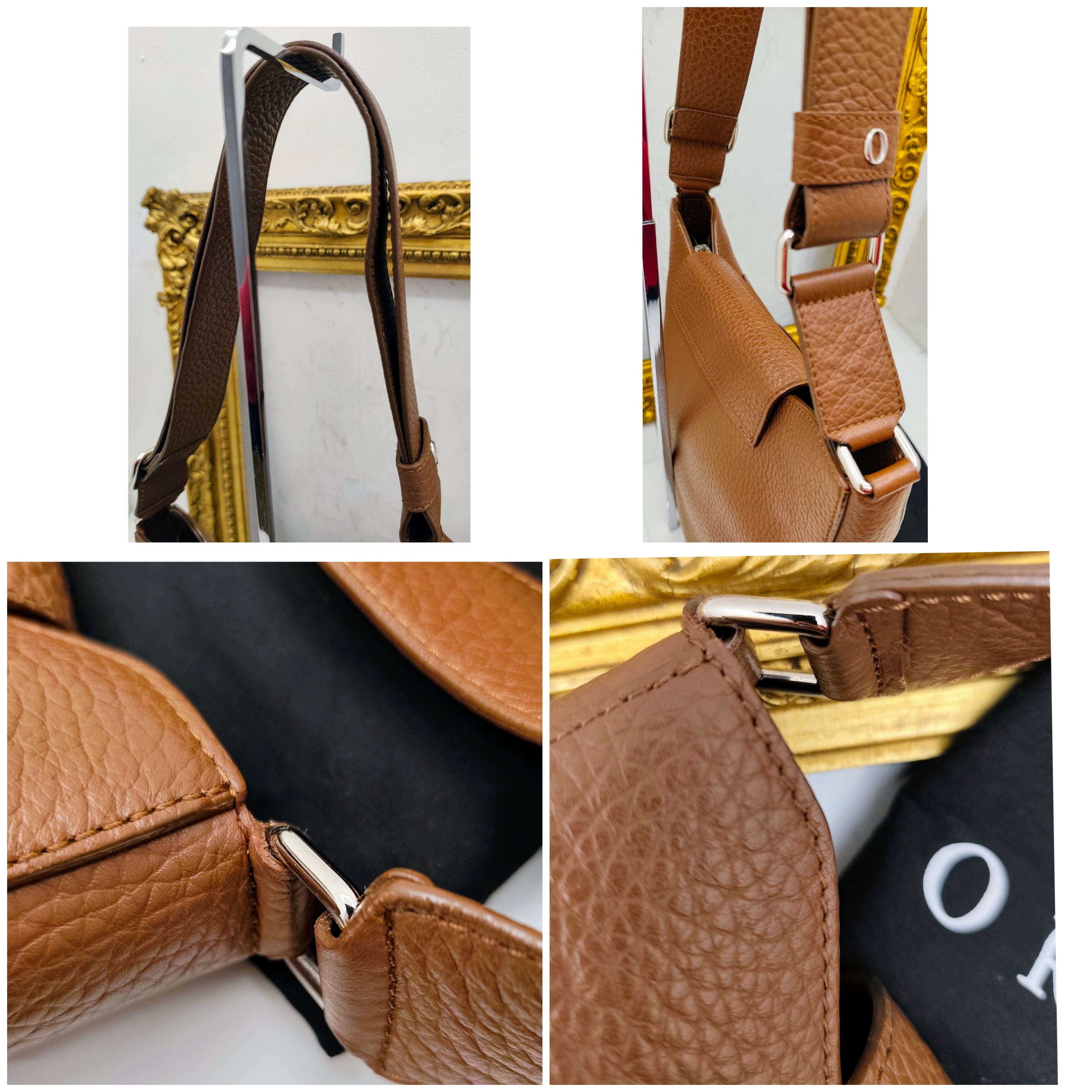 Orciani – Dama Soft Grande Pelle Martellata Marrone Carruba Pari al Nuovo