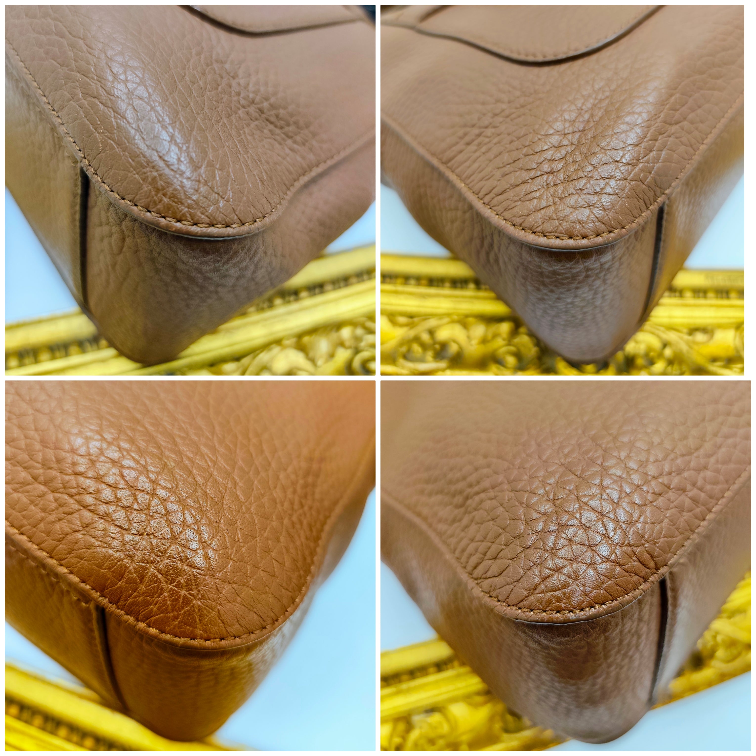 Orciani – Dama Soft Grande Pelle Martellata Marrone Carruba Pari al Nuovo