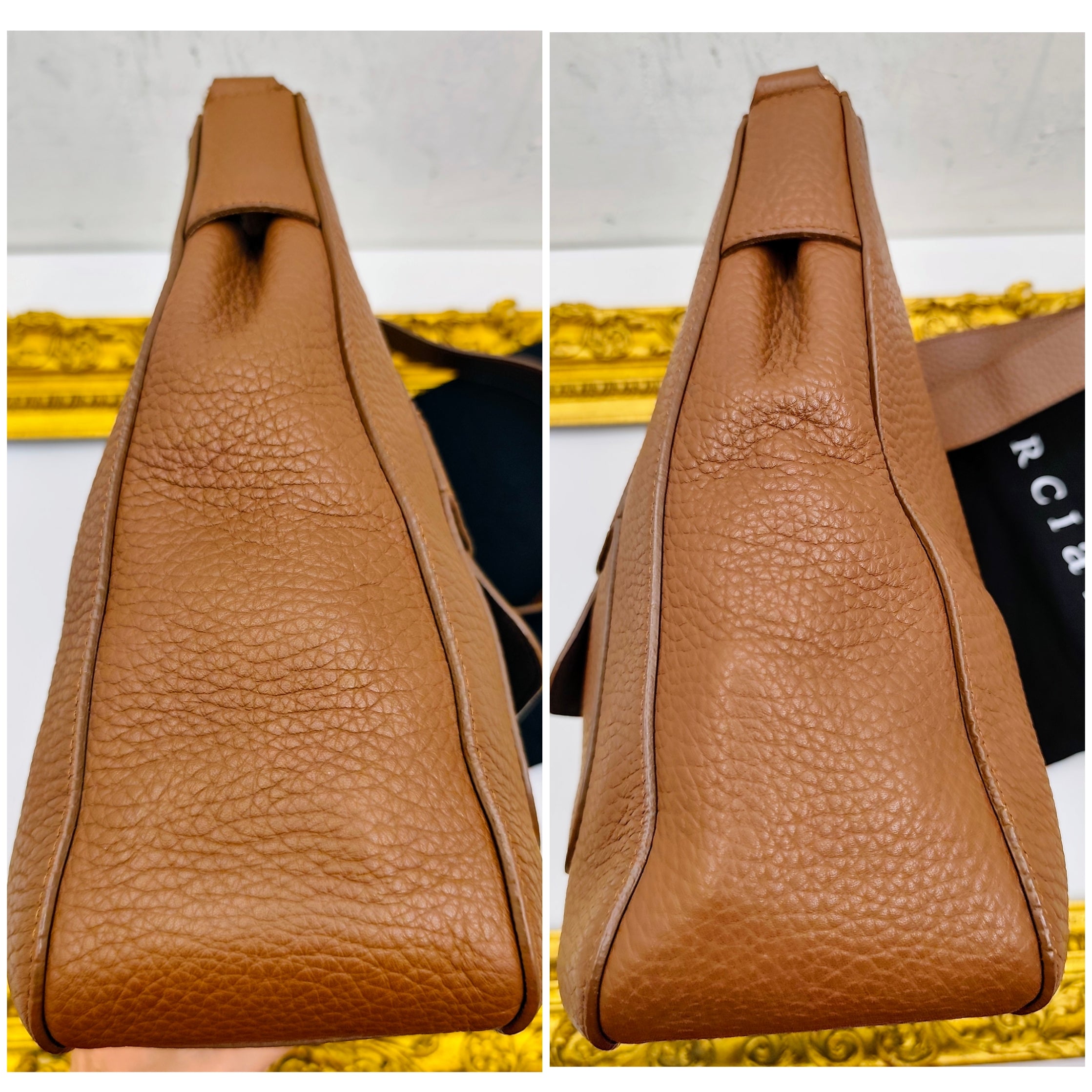 Orciani – Dama Soft Grande Pelle Martellata Marrone Carruba Pari al Nuovo