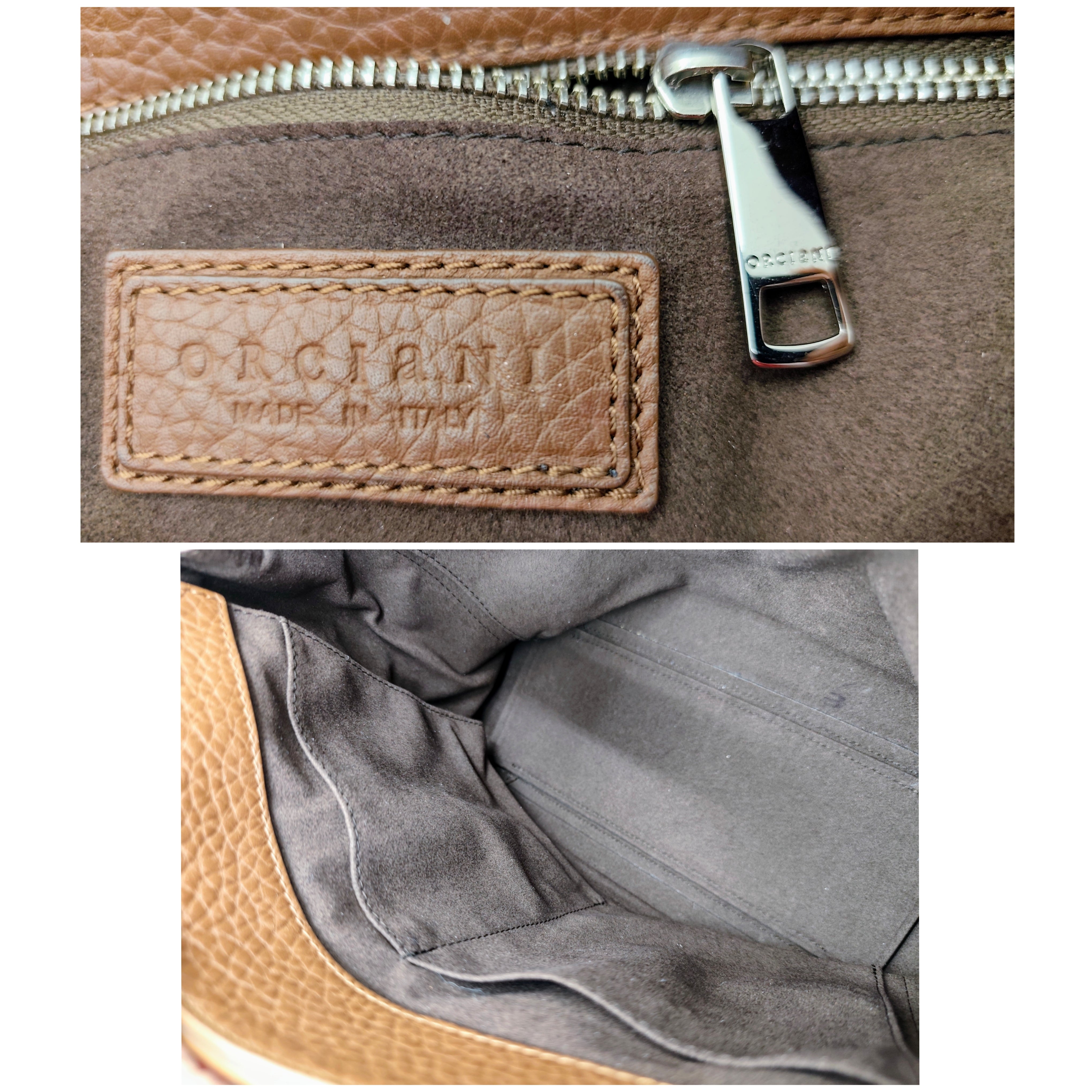 Orciani – Dama Soft Grande Pelle Martellata Marrone Carruba Pari al Nuovo
