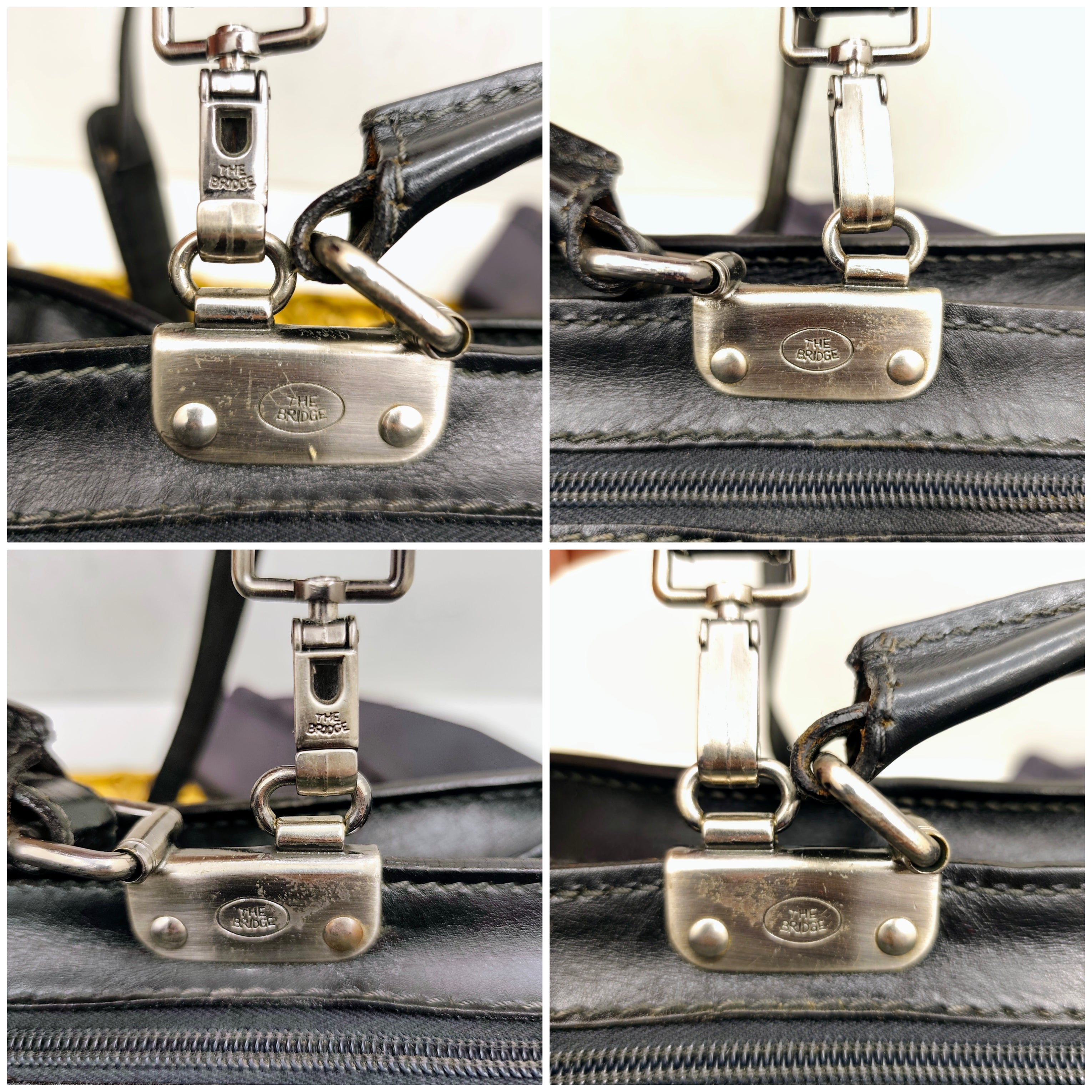 The Bridge – Cartella Porta Ombrello Pelle Nera Linea Story Vintage