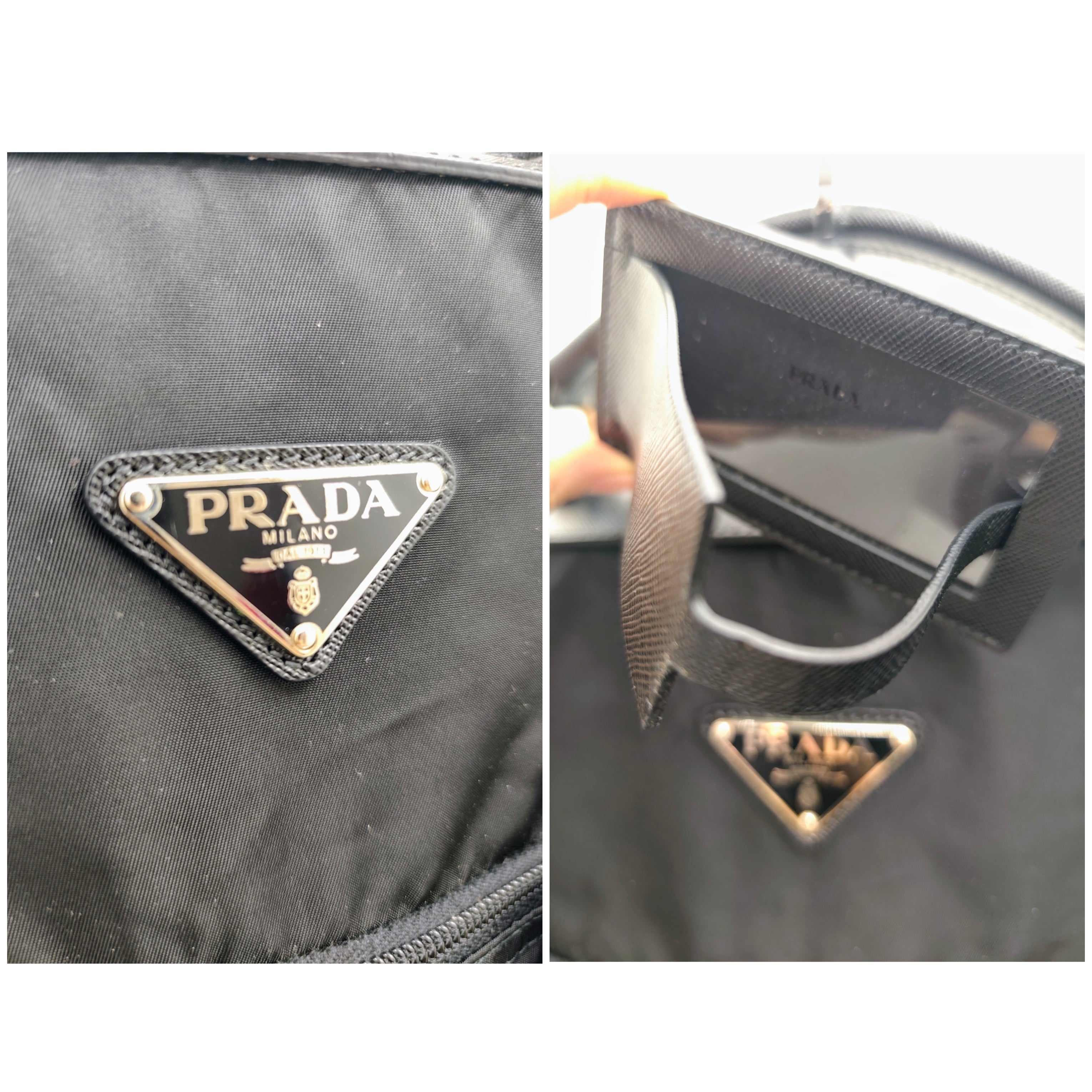 Prada - Borsone Porta Abiti da Viaggio in Re-Nylon e Pelle Nera