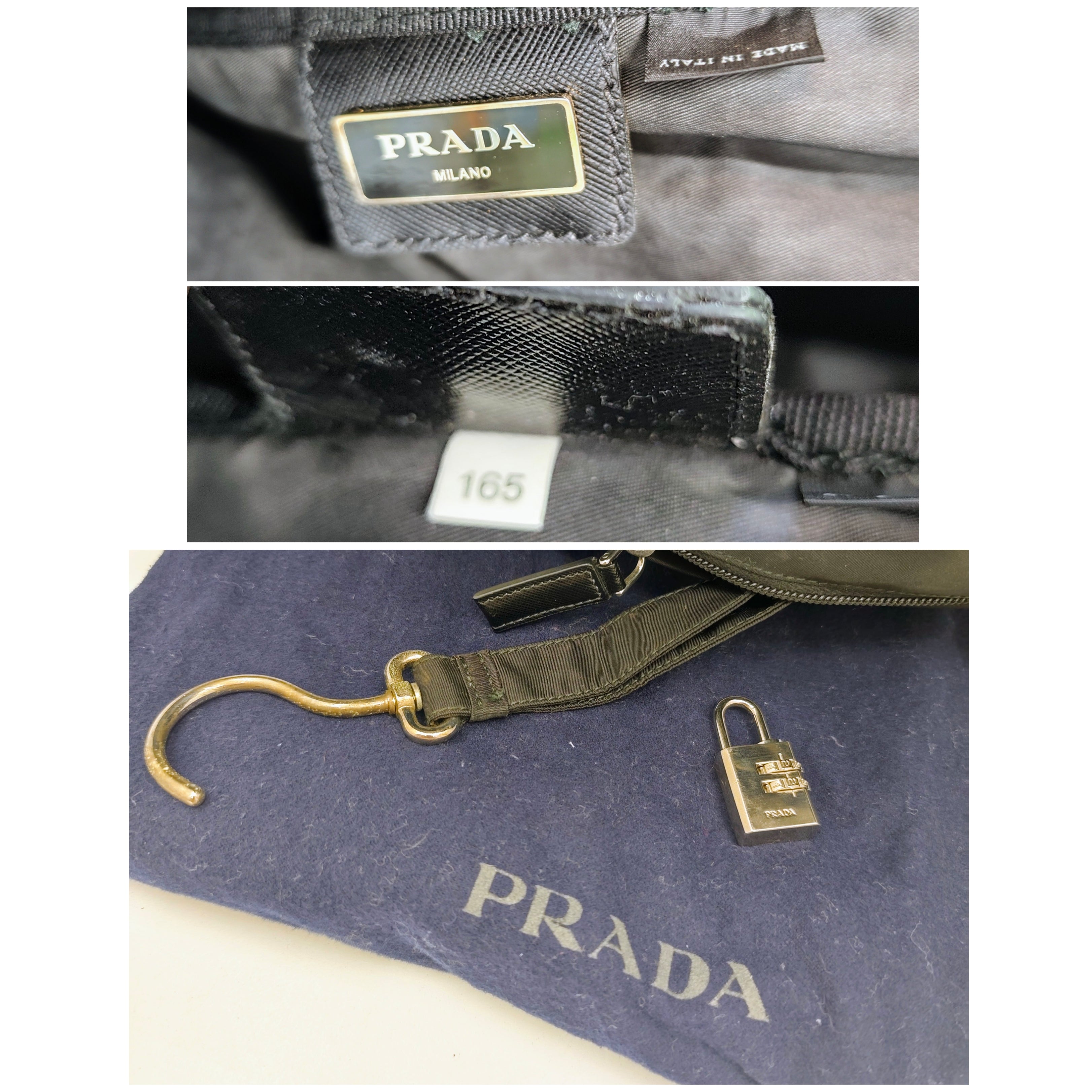 Prada - Borsone Porta Abiti da Viaggio in Re-Nylon e Pelle Nera