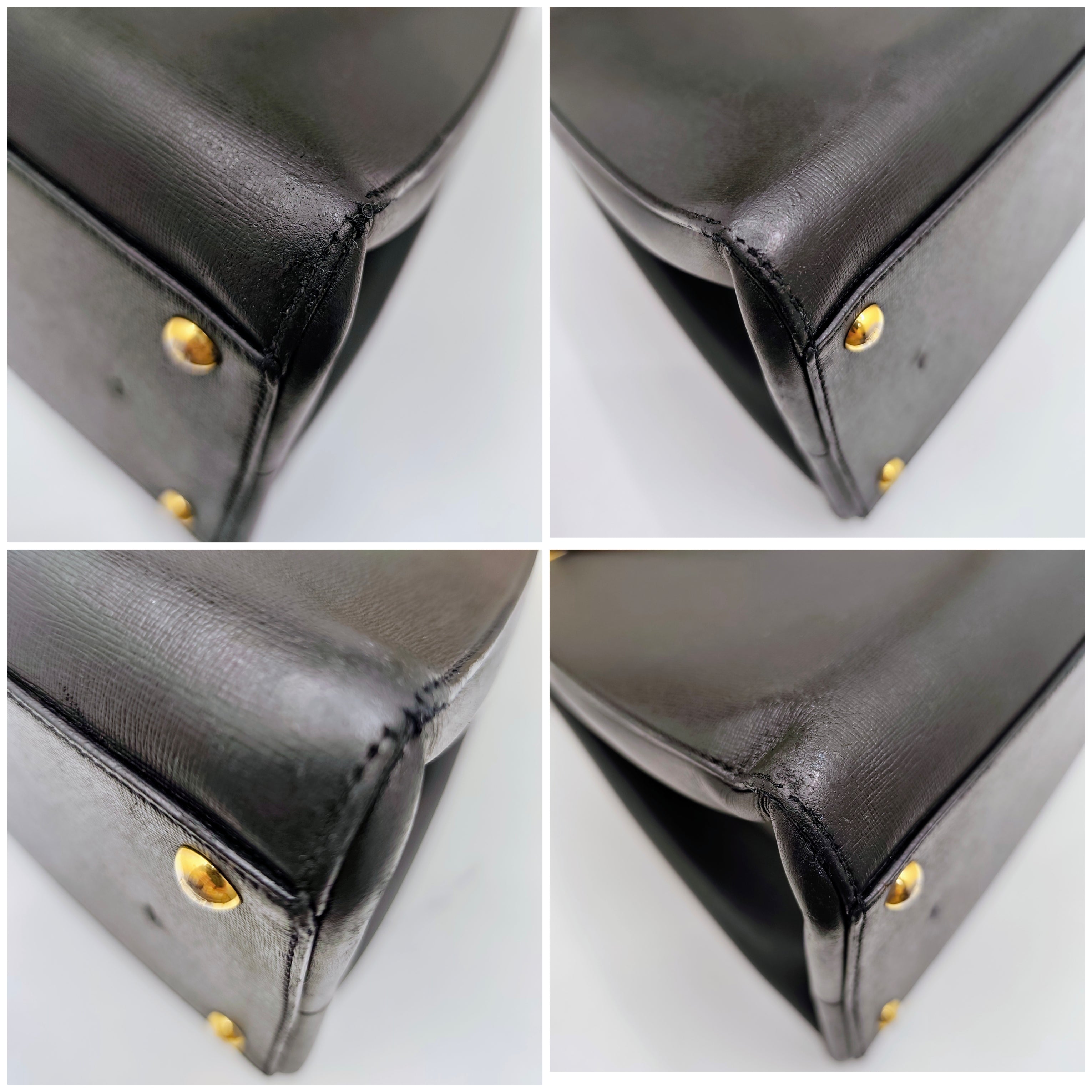Fendi – 3 Jours Grande Tote Bag in Pelle di Vitello Blu Scuro e Nero
