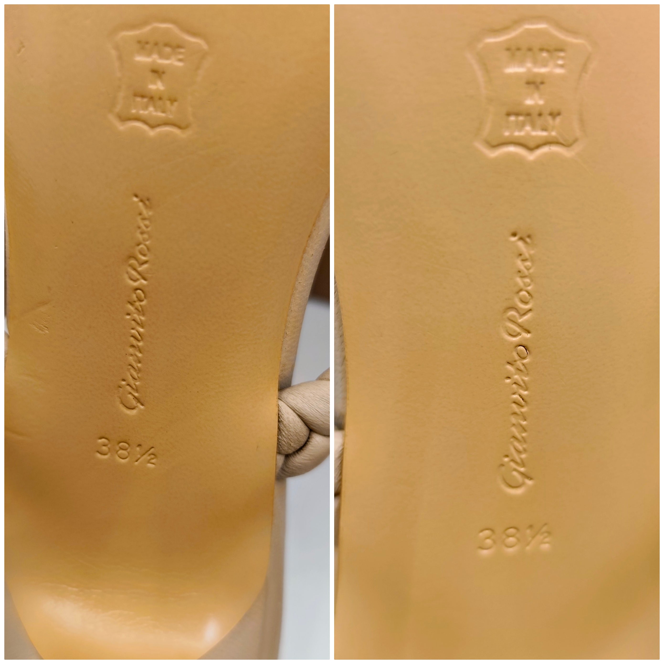 Gianvito Rossi – Sandali Marley 70 Pelle Nude Pari al Nuovo Full Set